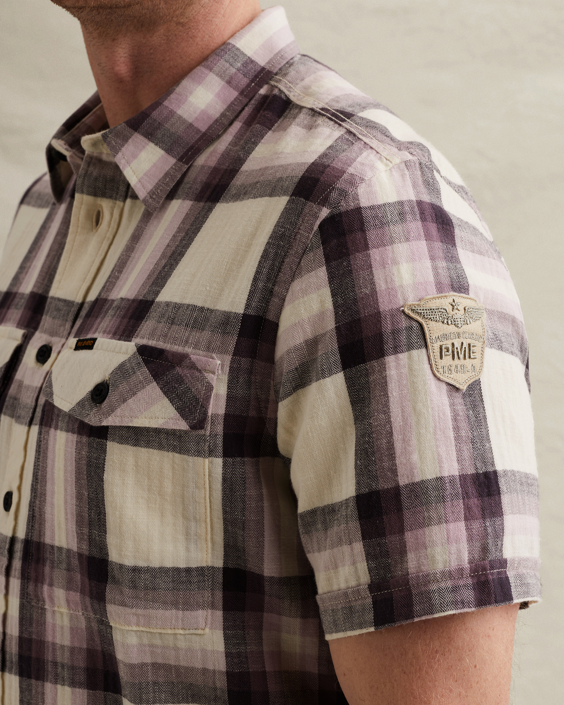 PME Legend Shirt with check pattern and chest pocketsx