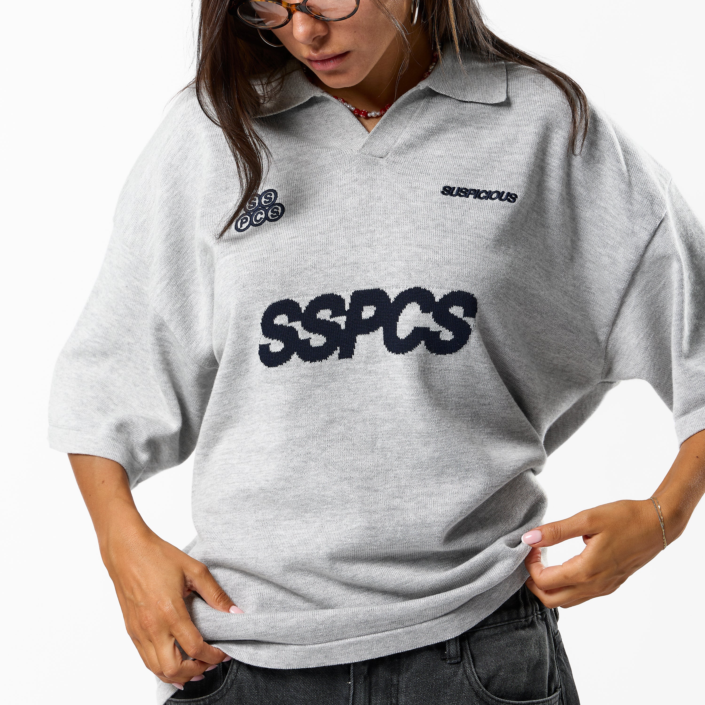 Suspicious Antwerp Fall / SSPCS Club Cotton Polo - Neutral Heather