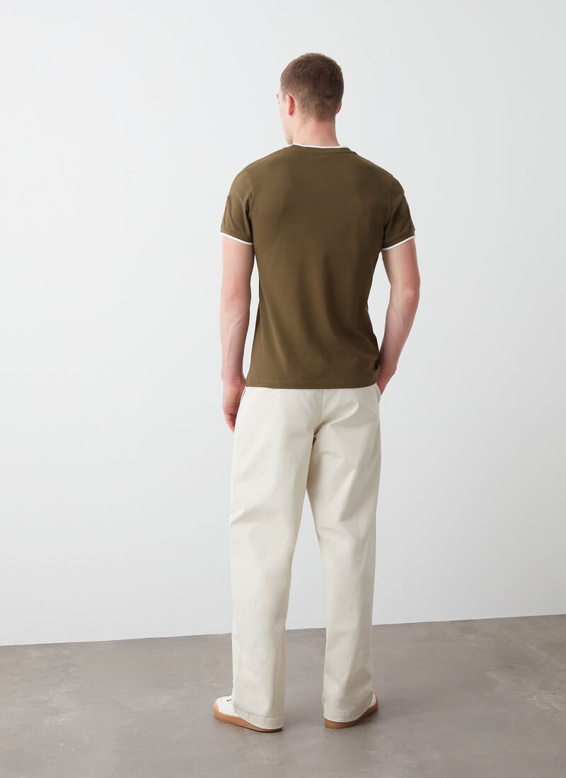Colmar Piqué T-shirt with contrasting stripe