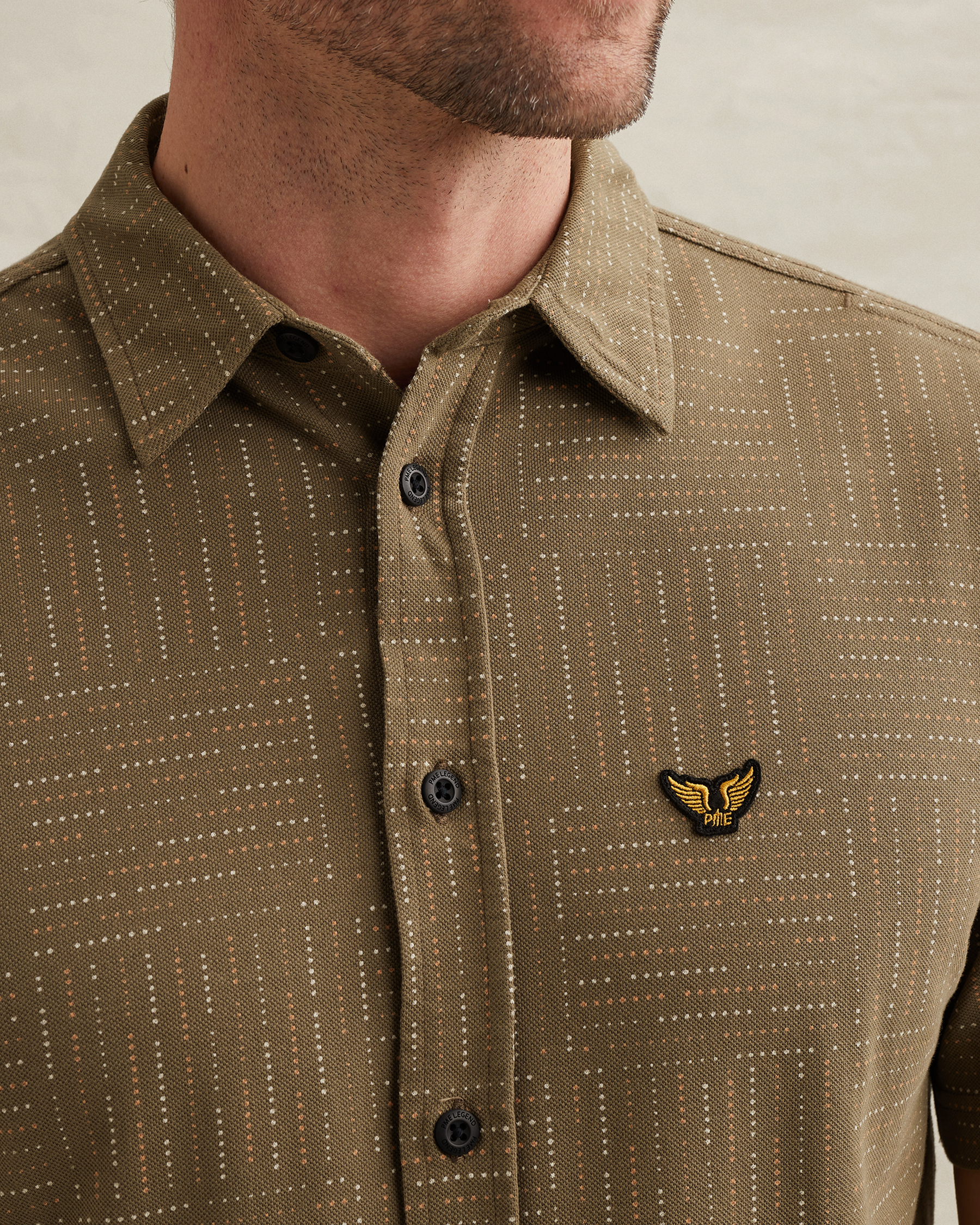 PME Legend Shirt with allover print and short sleevesx
