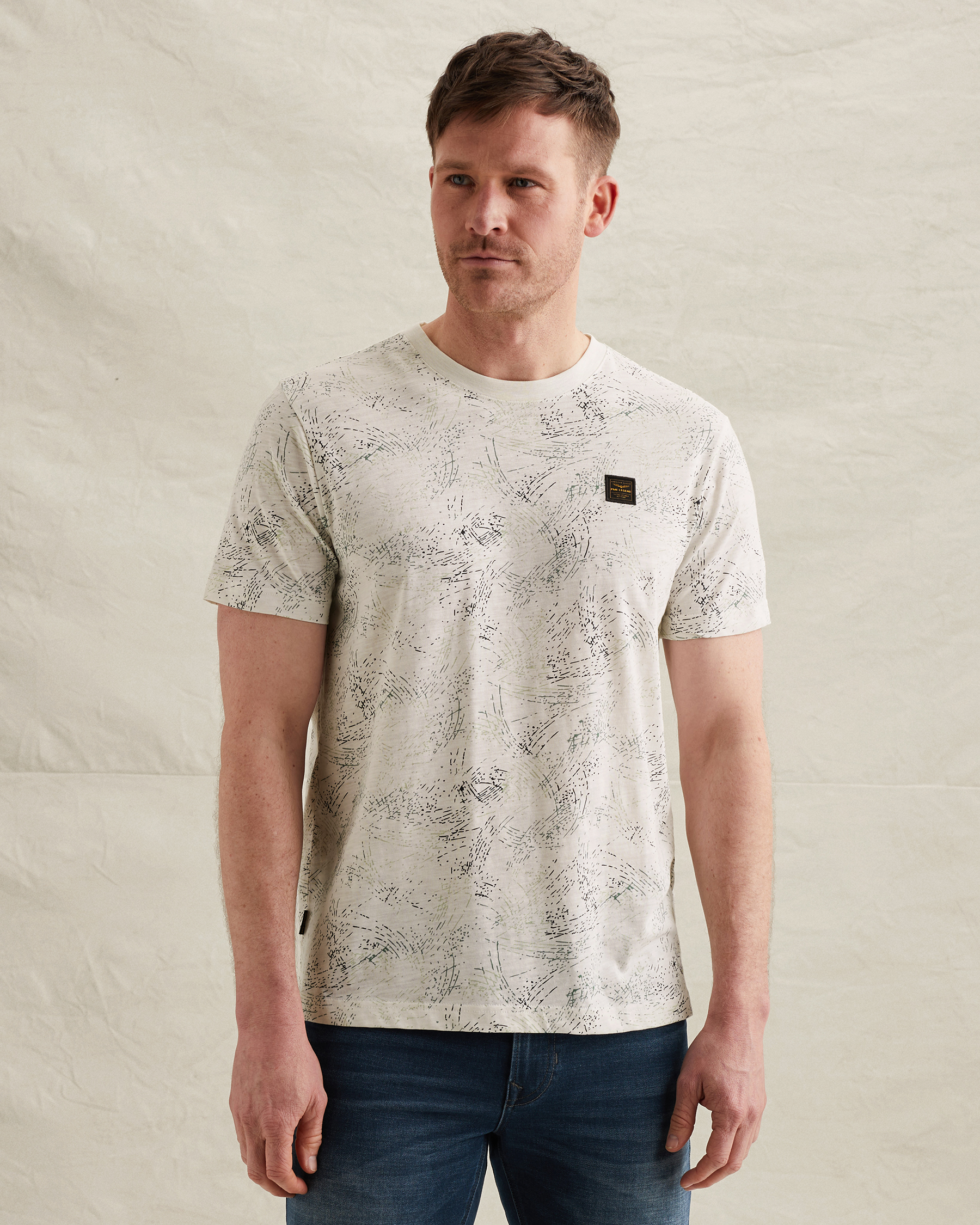 PME Legend T-shirt in slub jersey with allover printx