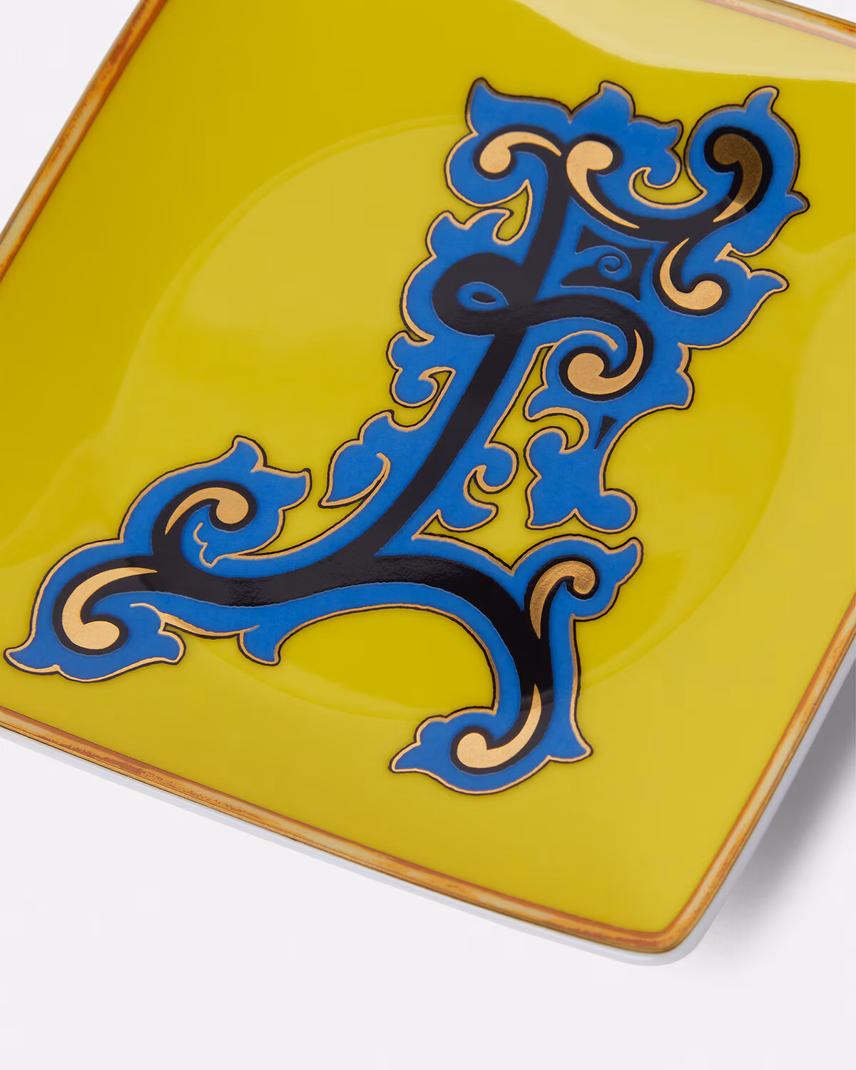 Versace Versace Alphabet E Square Plate 4.7