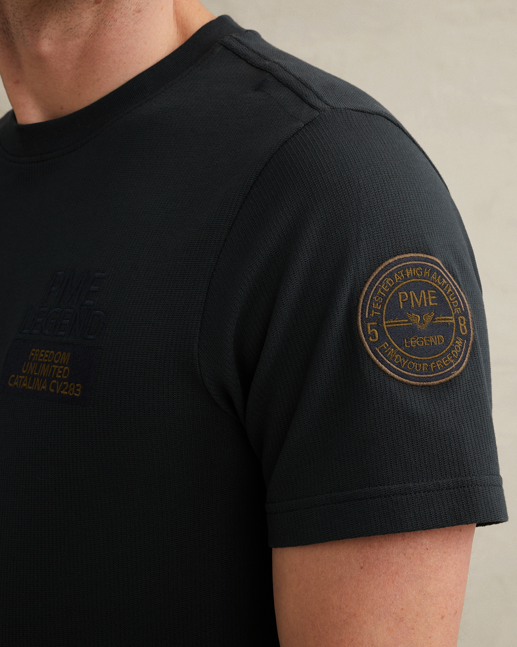 PME Legend T-shirt in jersey with multiple badgesx