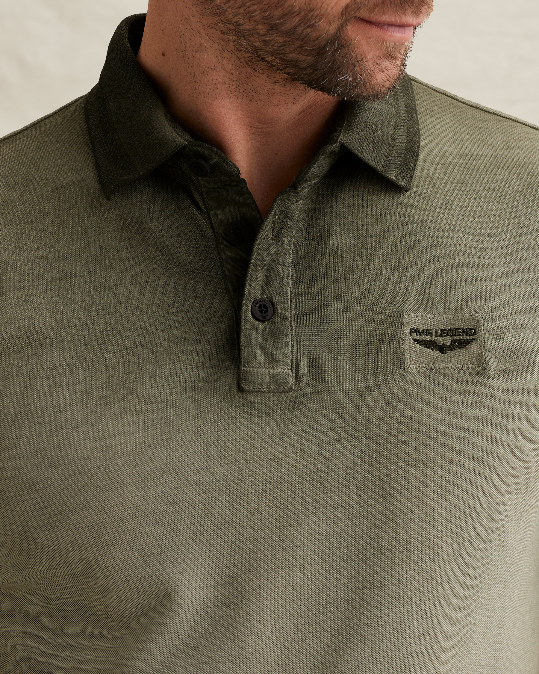 PME Legend Polo shirt with cold-dye wash and flight pocketx