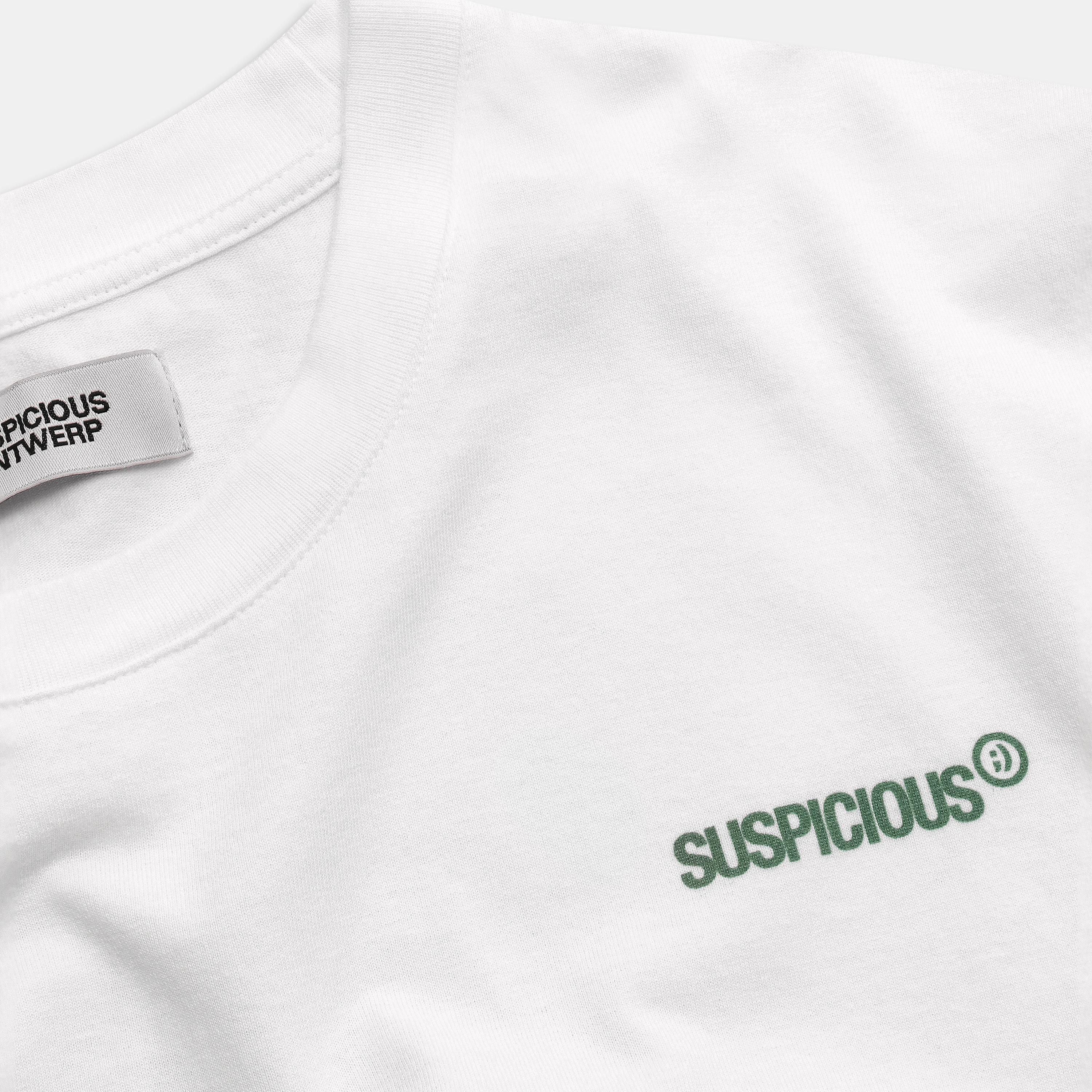 Suspicious Antwerp (SS24) The Aura Tee - White / Green