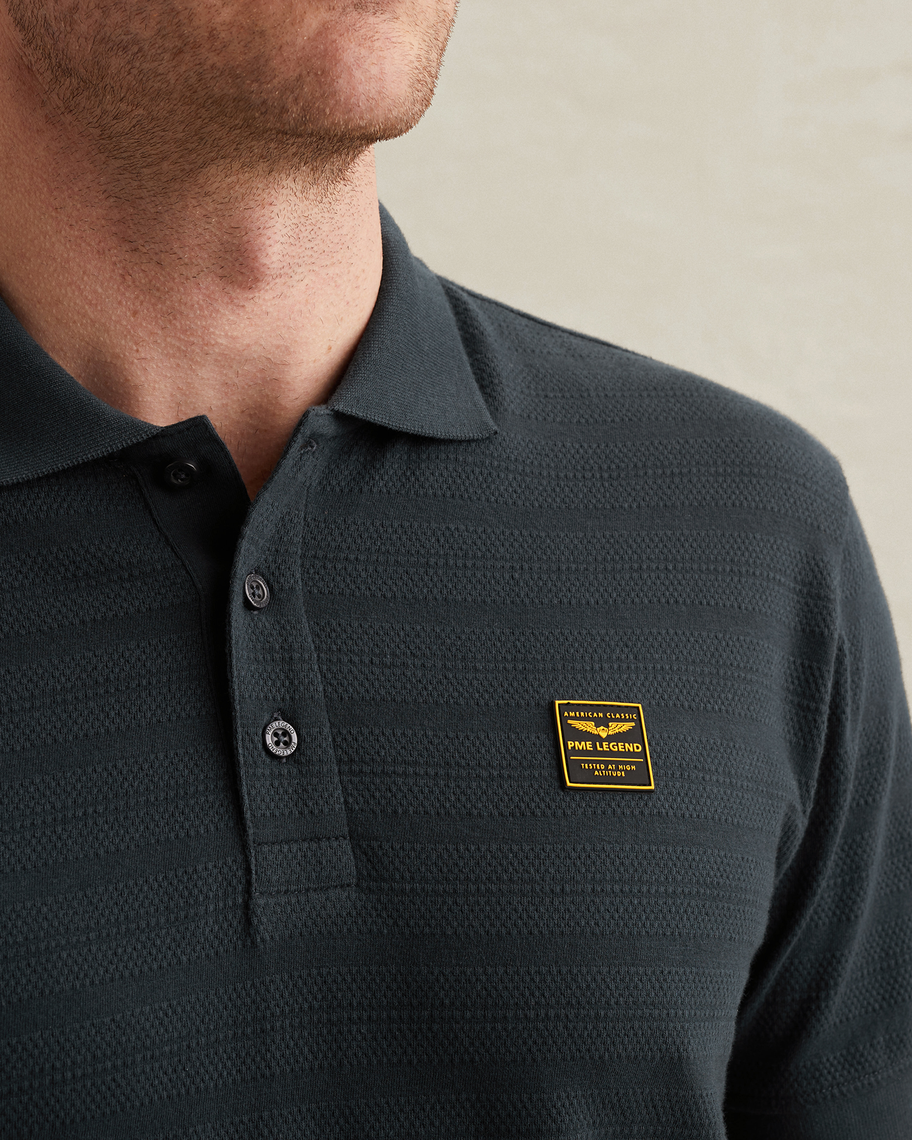 PME Legend Polo shirt in jersey with stripe patternx