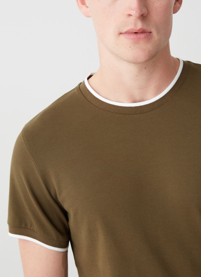 Colmar Piqué T-shirt with contrasting stripe