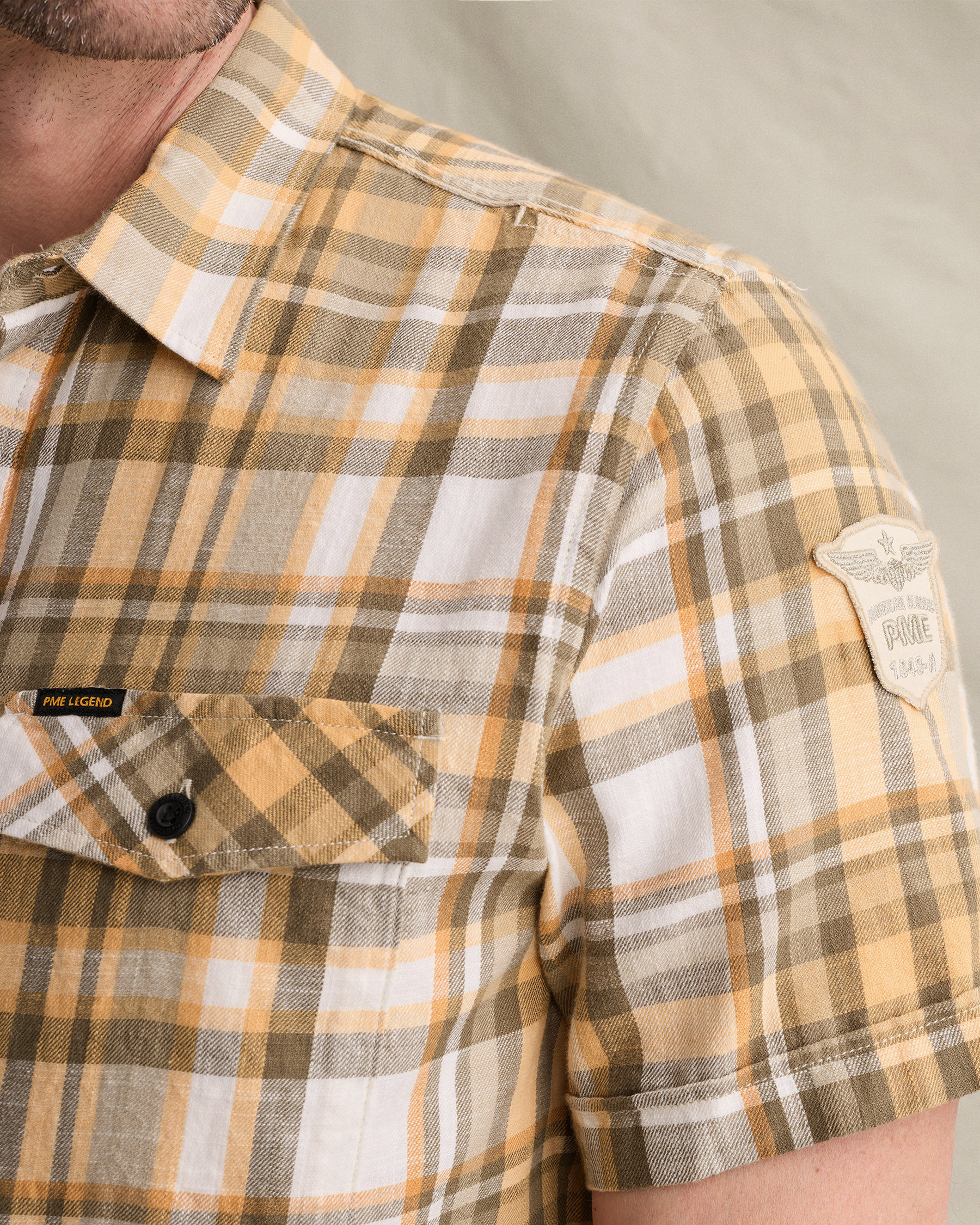 PME Legend Shirt with chest pockets and short sleevesx