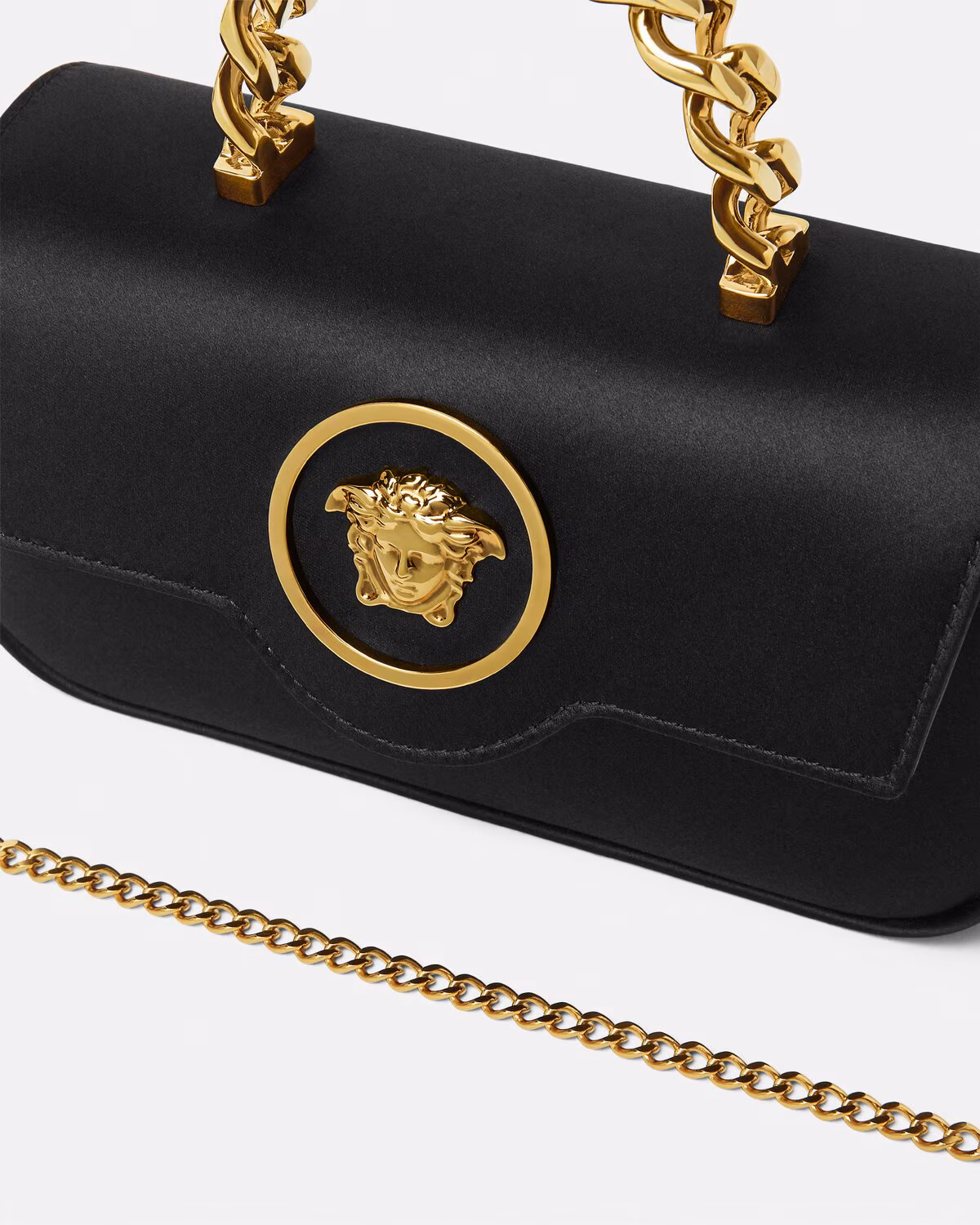 Versace La Medusa Satin Mini Bag