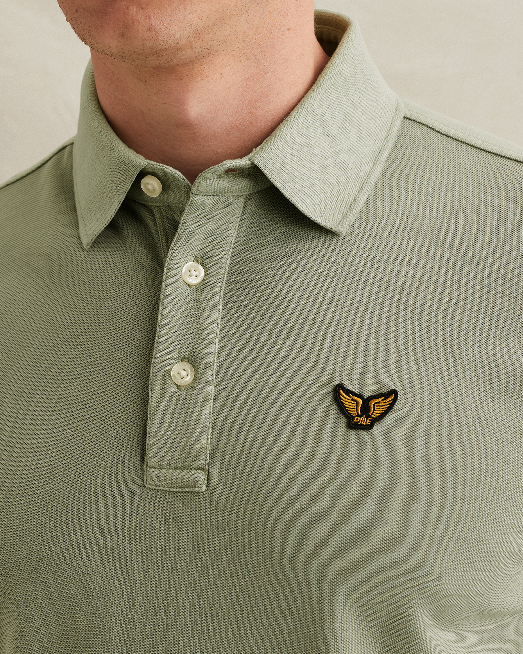 PME Legend Polo shirt with garment-dye wash and tailwing logox