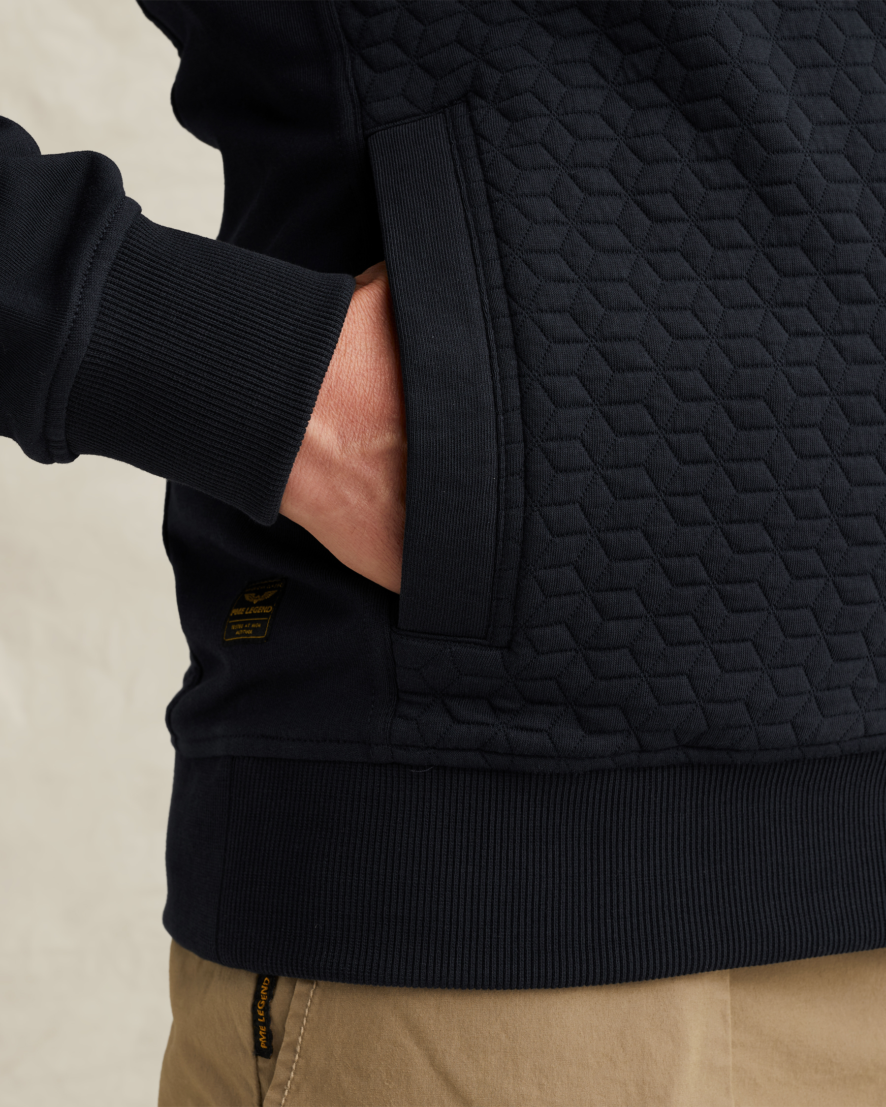 PME Legend Sweat jacket with textures and flight pocketx