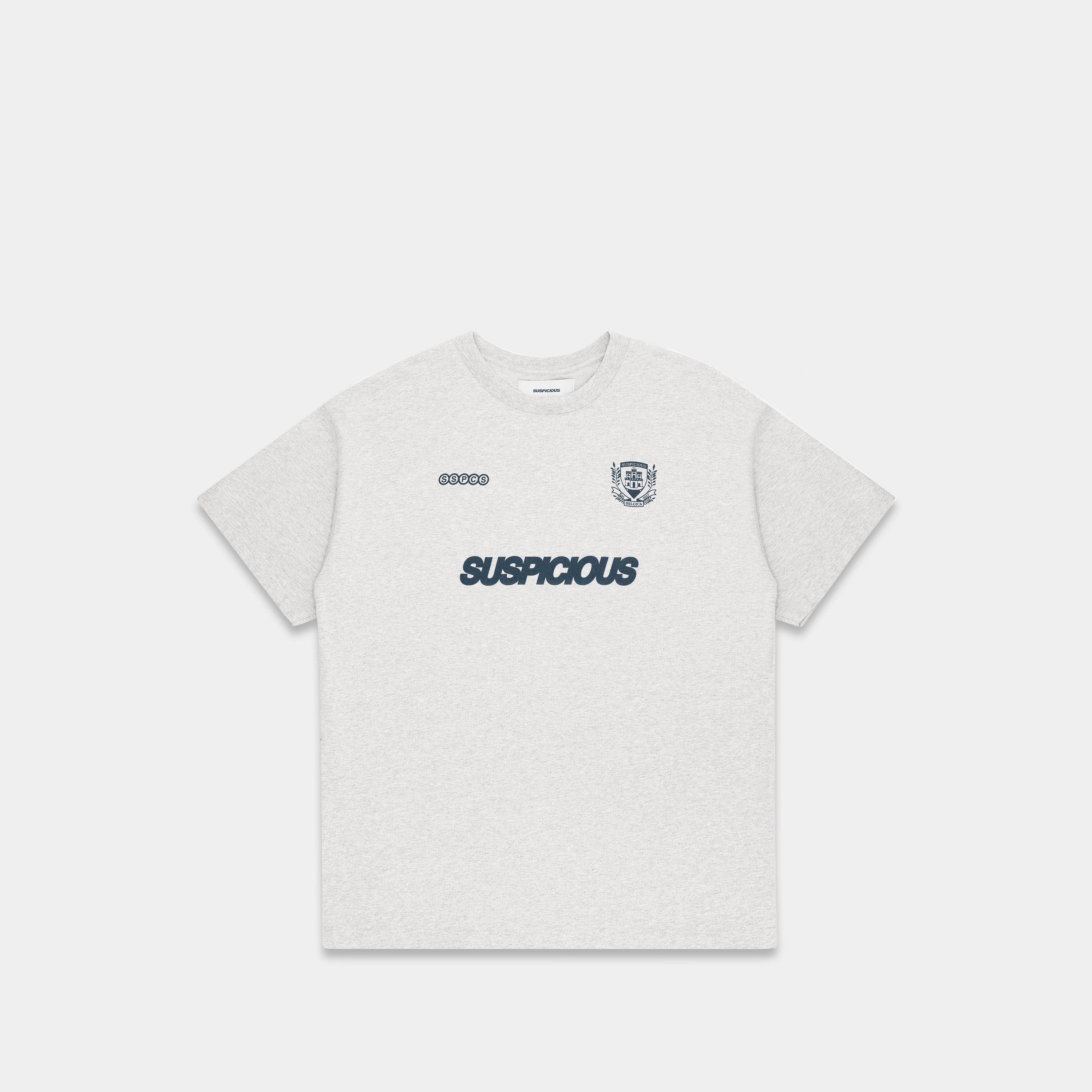 Suspicious Antwerp Football / Oversized Match Tee - Neutral Heather
