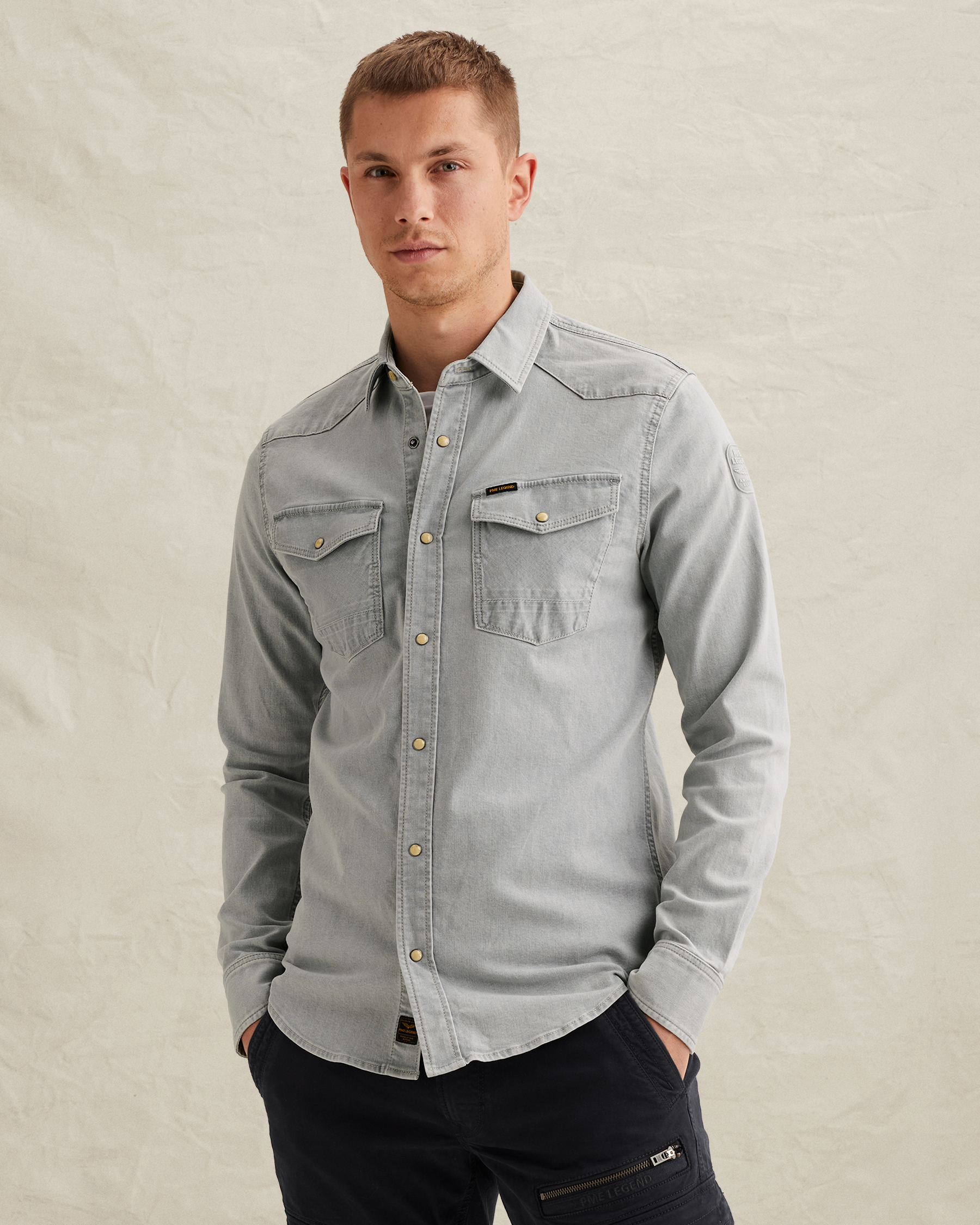 PME Legend Denim shirt with chest pocketsx