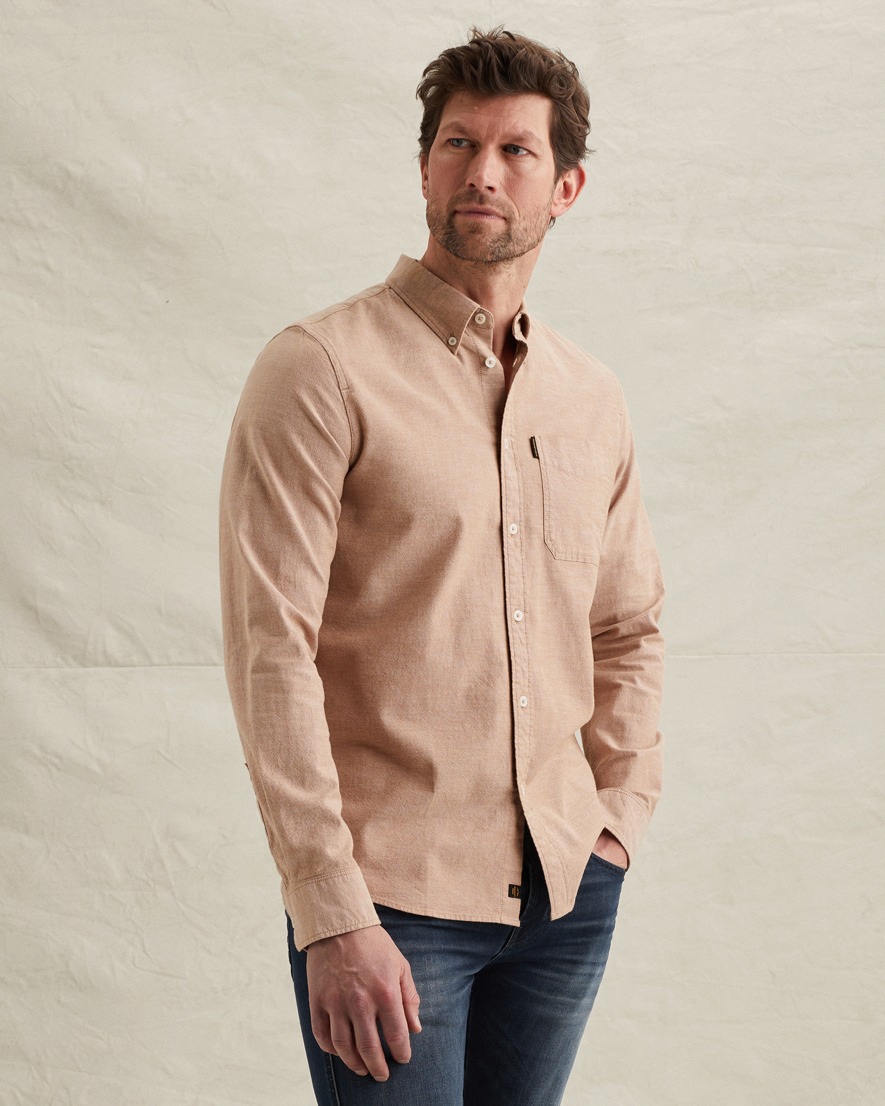 PME Legend Oxford shirt with chest pocket and button-down collarx