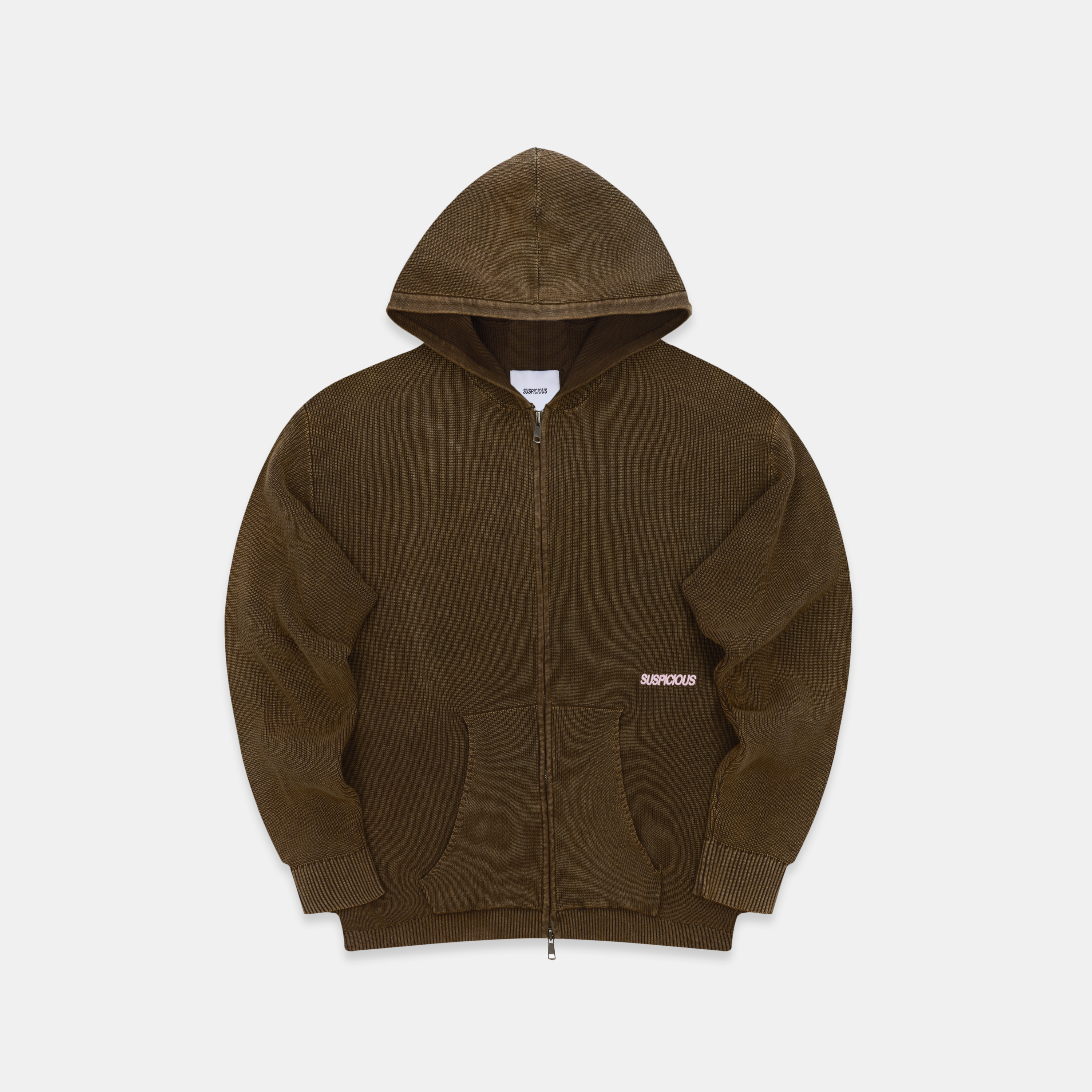 Suspicious Antwerp EoS / The Essentials Washed Zipped Knit - Brown