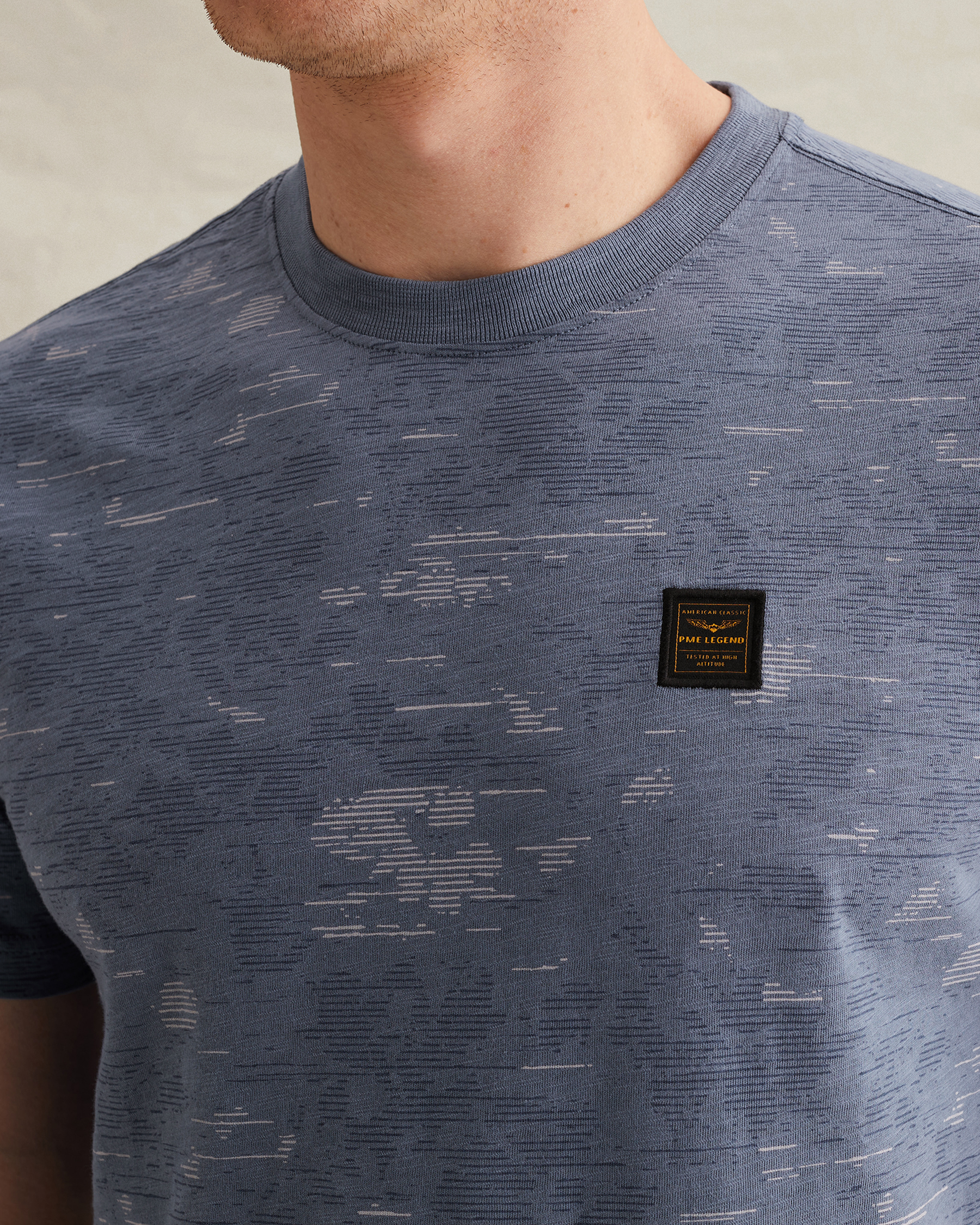 PME Legend T-shirt in slub cotton with allover printx