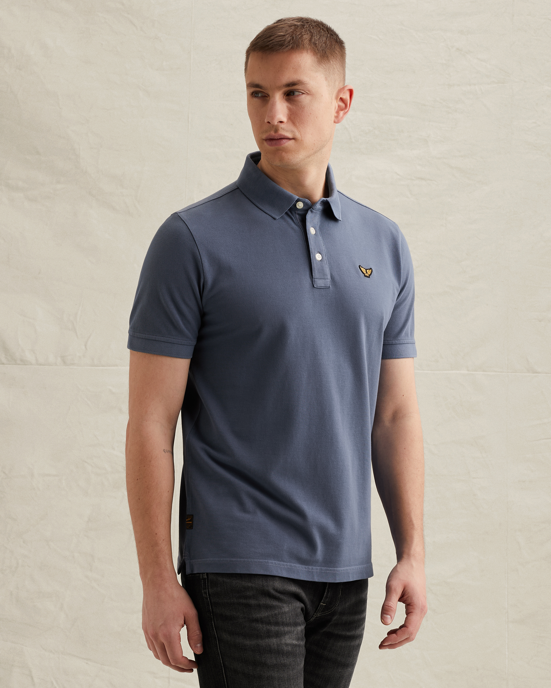 PME Legend Polo shirt with garment-dye washx