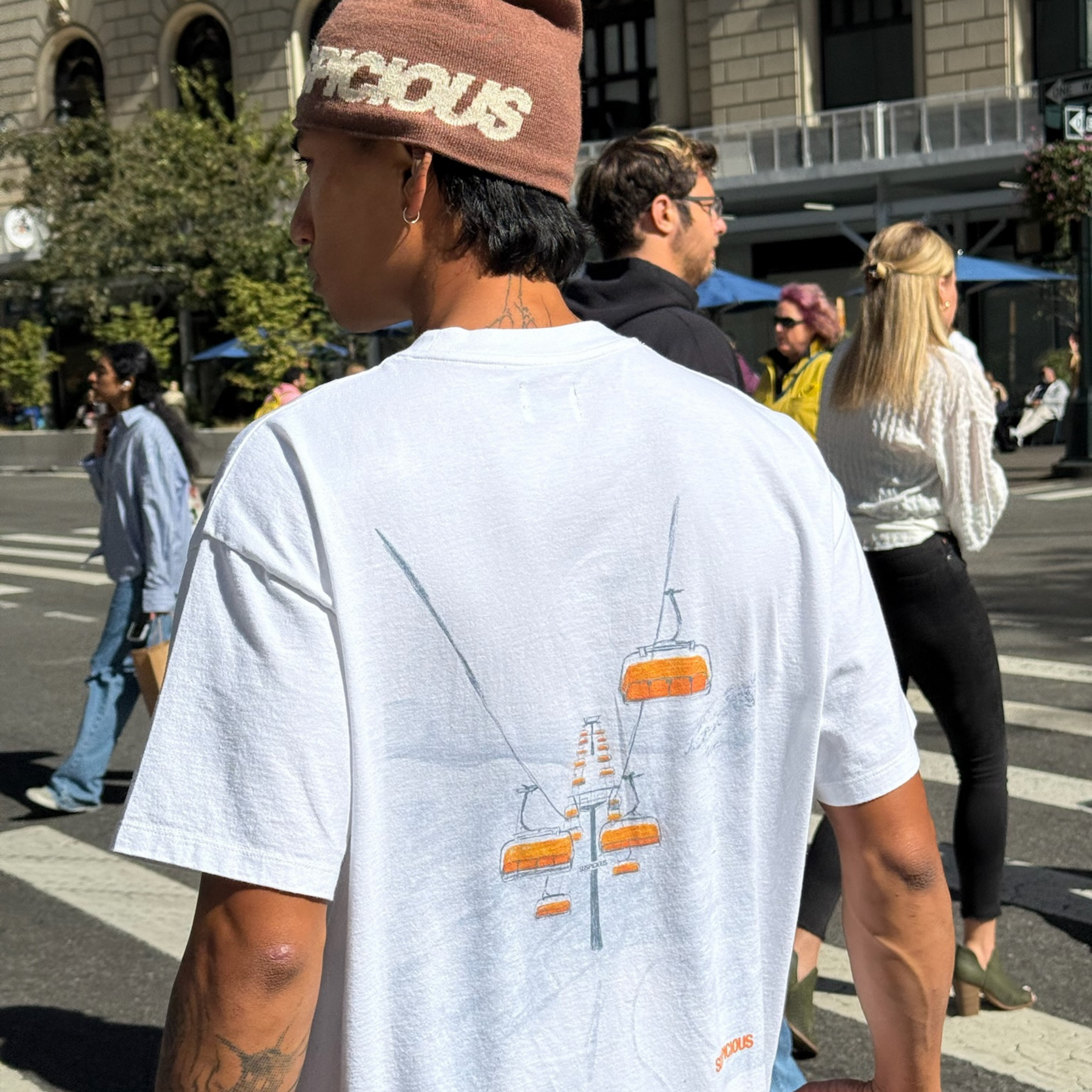 Suspicious Antwerp Winter1 / First Lift club Tee - White