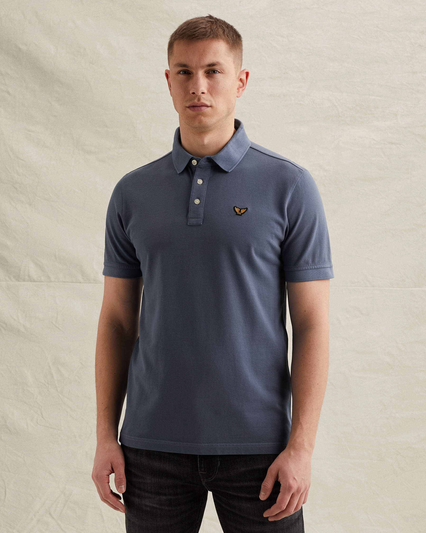 PME Legend Polo shirt with garment-dye washx