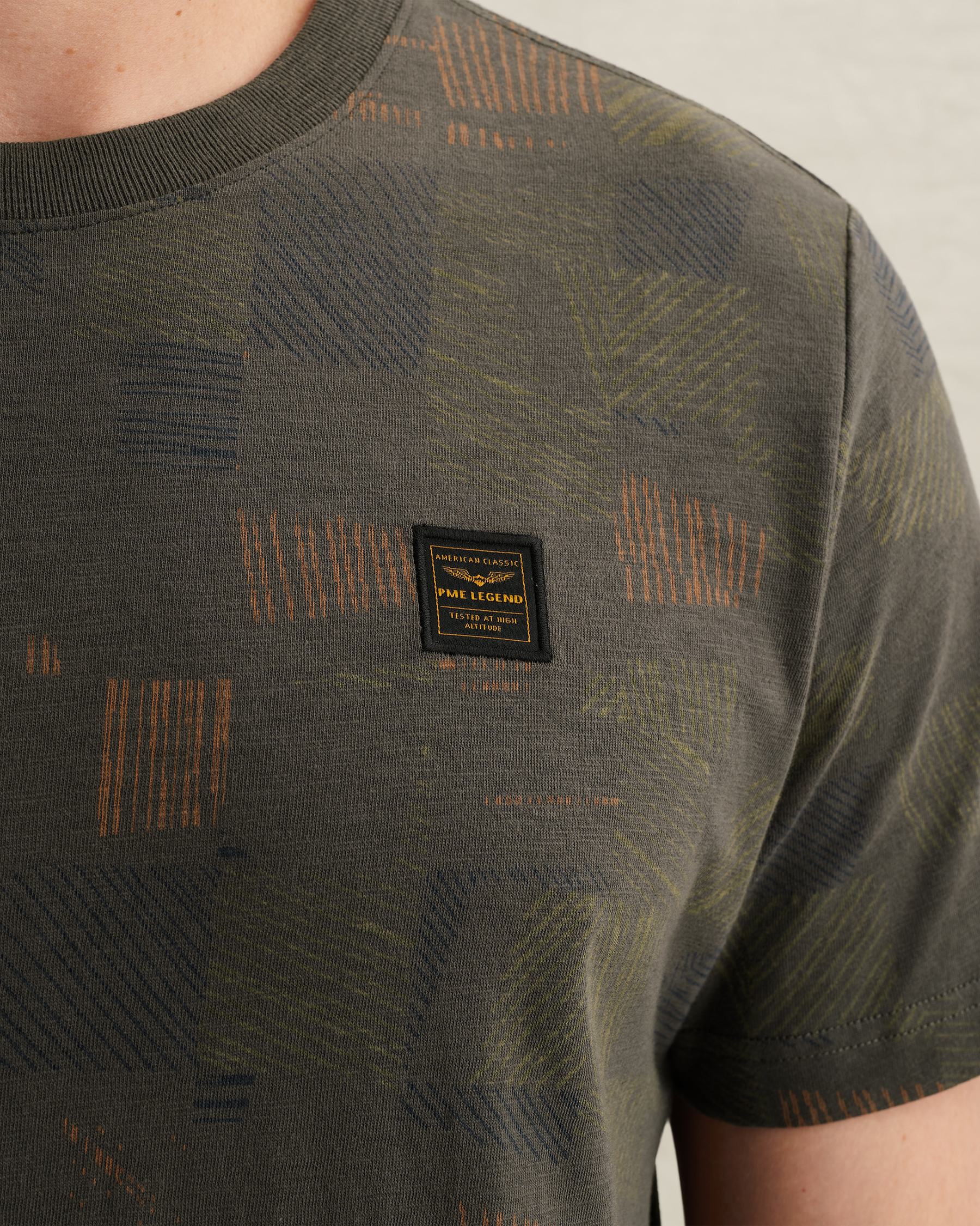 PME Legend T-shirt with allover print and slub effectx