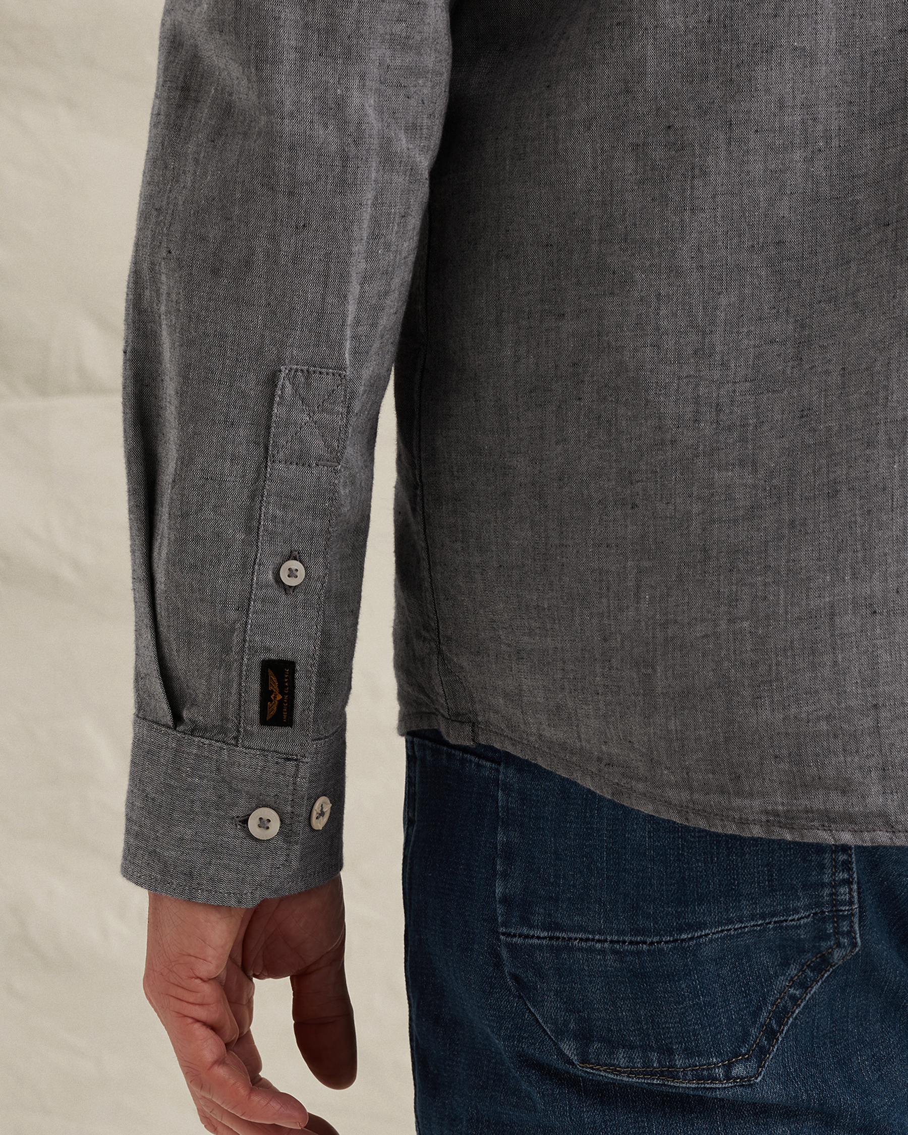 PME Legend Cotton/linen shirt with embroidered logox