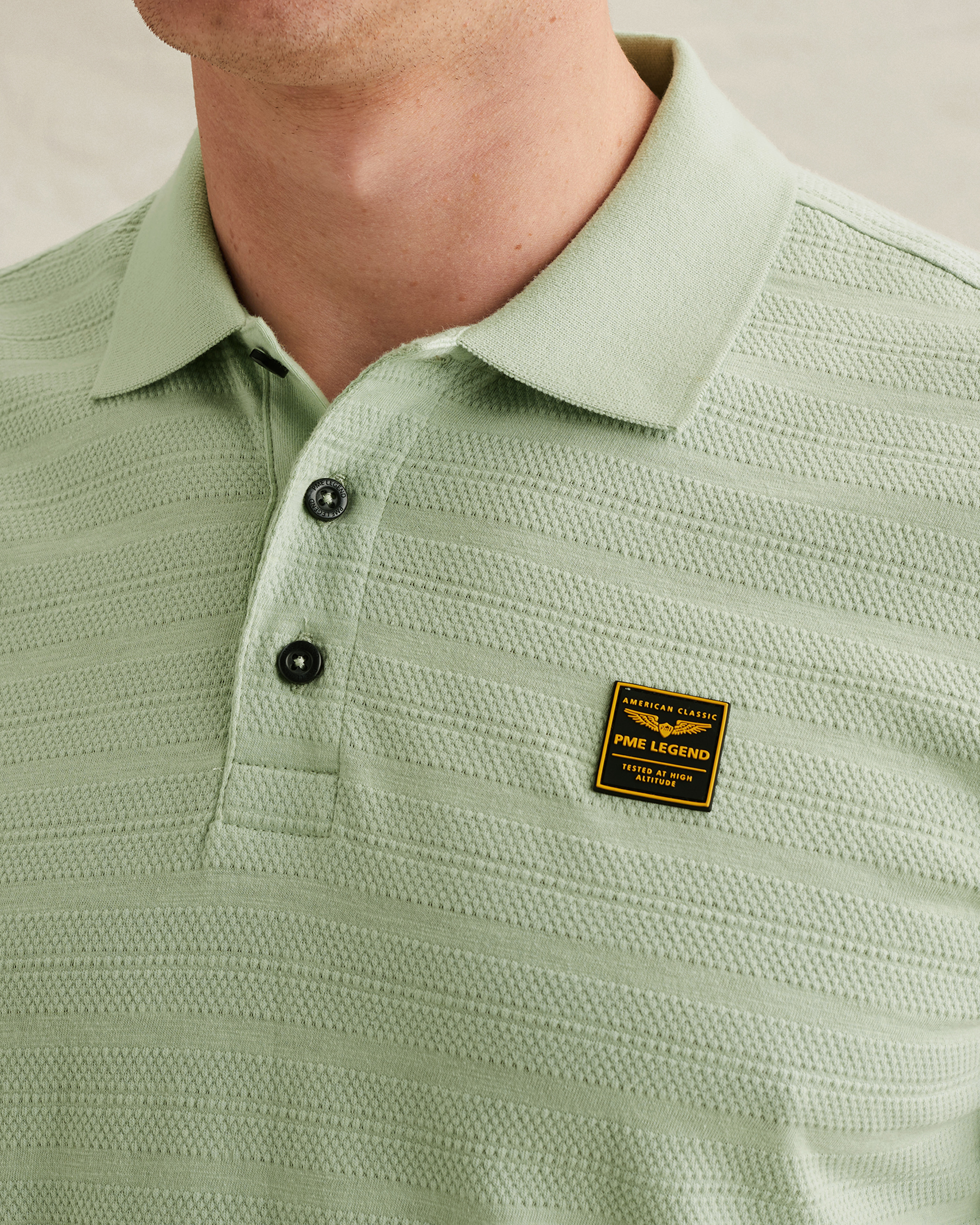 PME Legend Polo shirt in jersey with stripe patternx