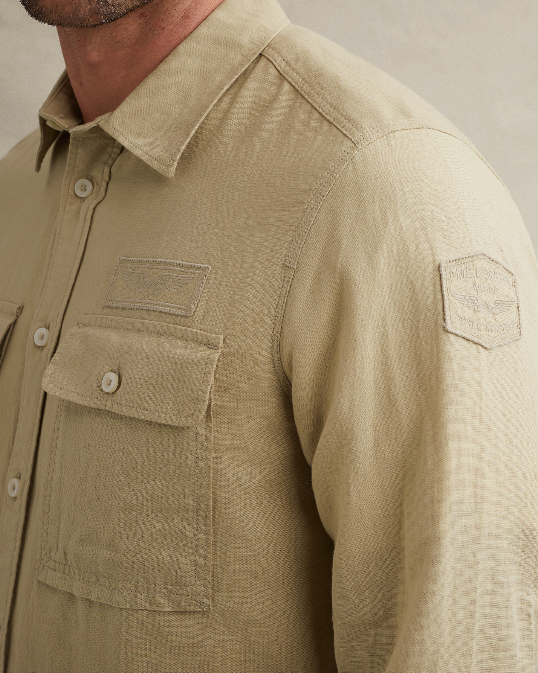 PME Legend Shirt jacket with check pattern and chest pocketsx
