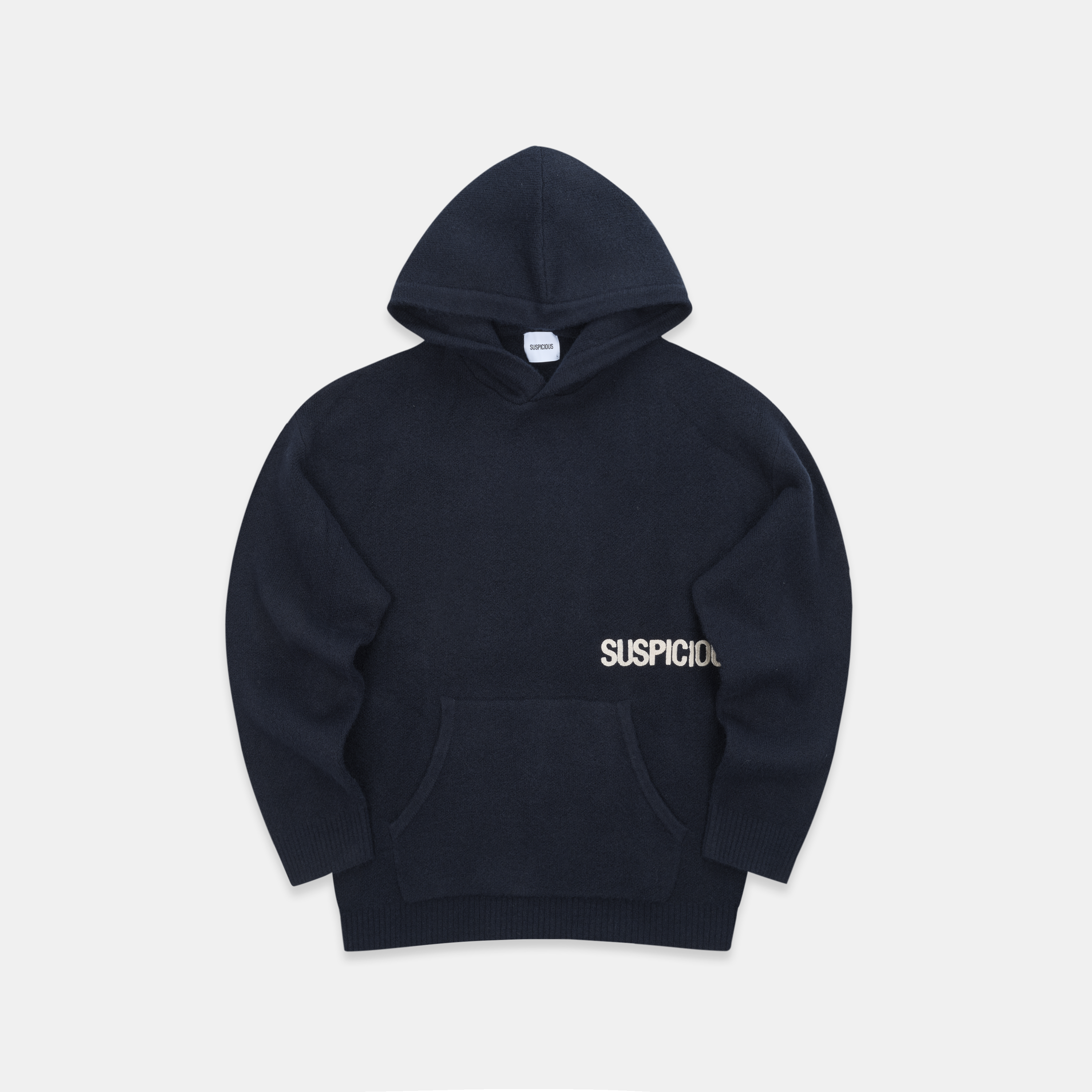 Suspicious Antwerp Winter1 / Core Knitted Hoodie - Navy