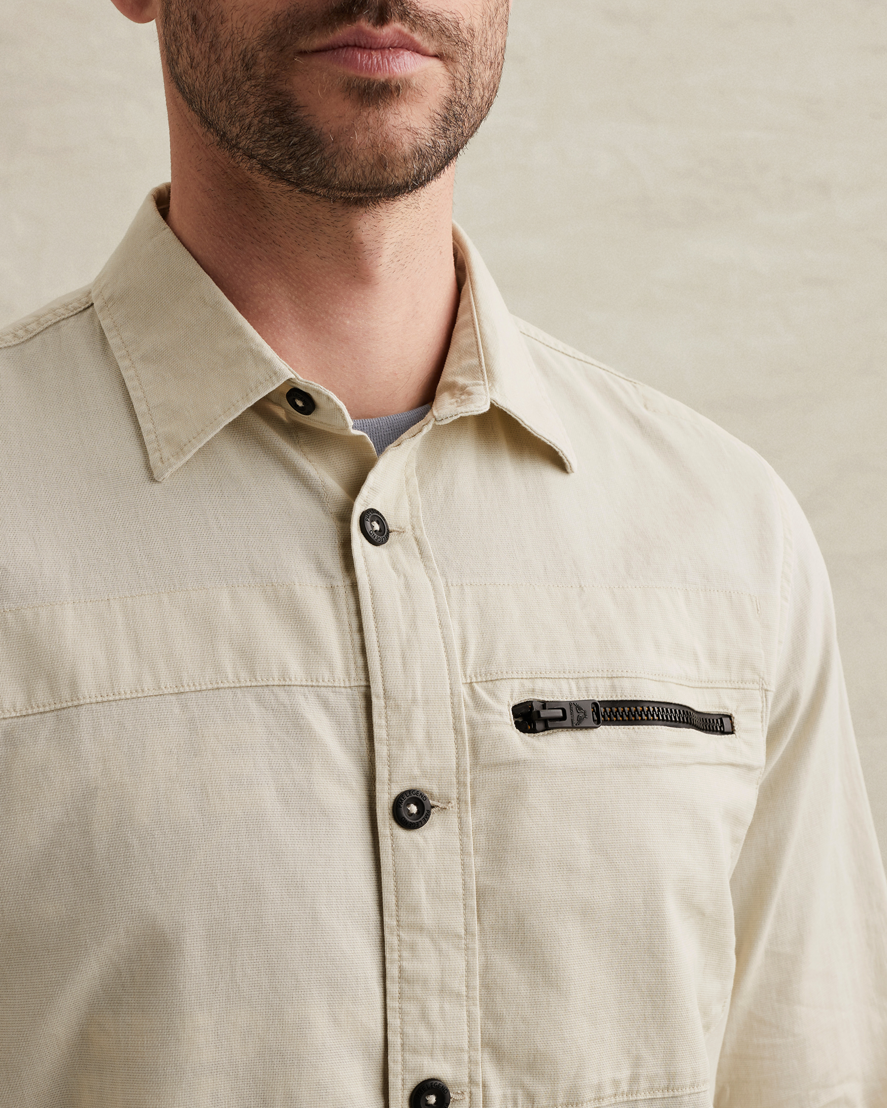 PME Legend Shirt jacket with button closure and chest pocketx