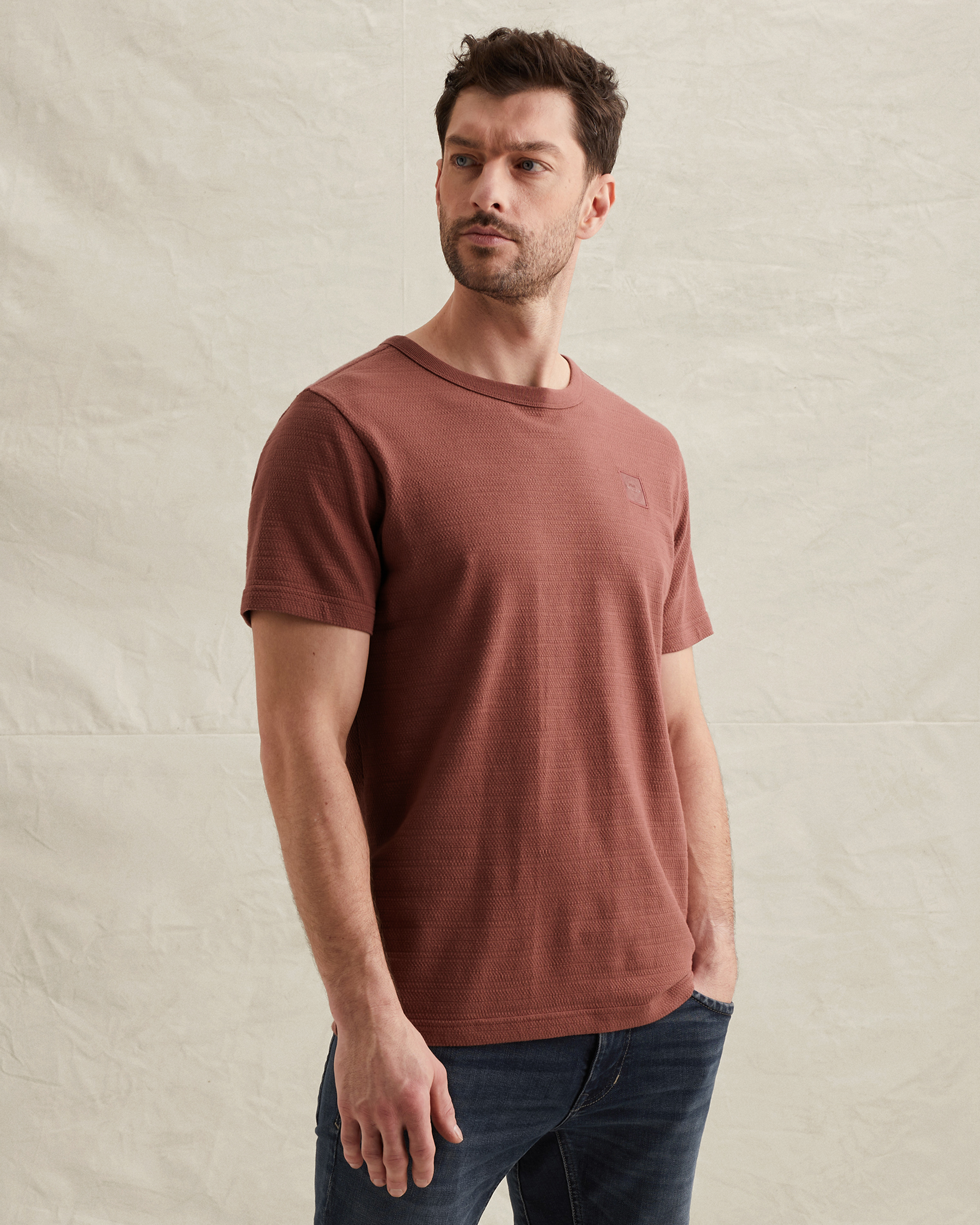 PME Legend T-shirt with jacquard stripe patternx