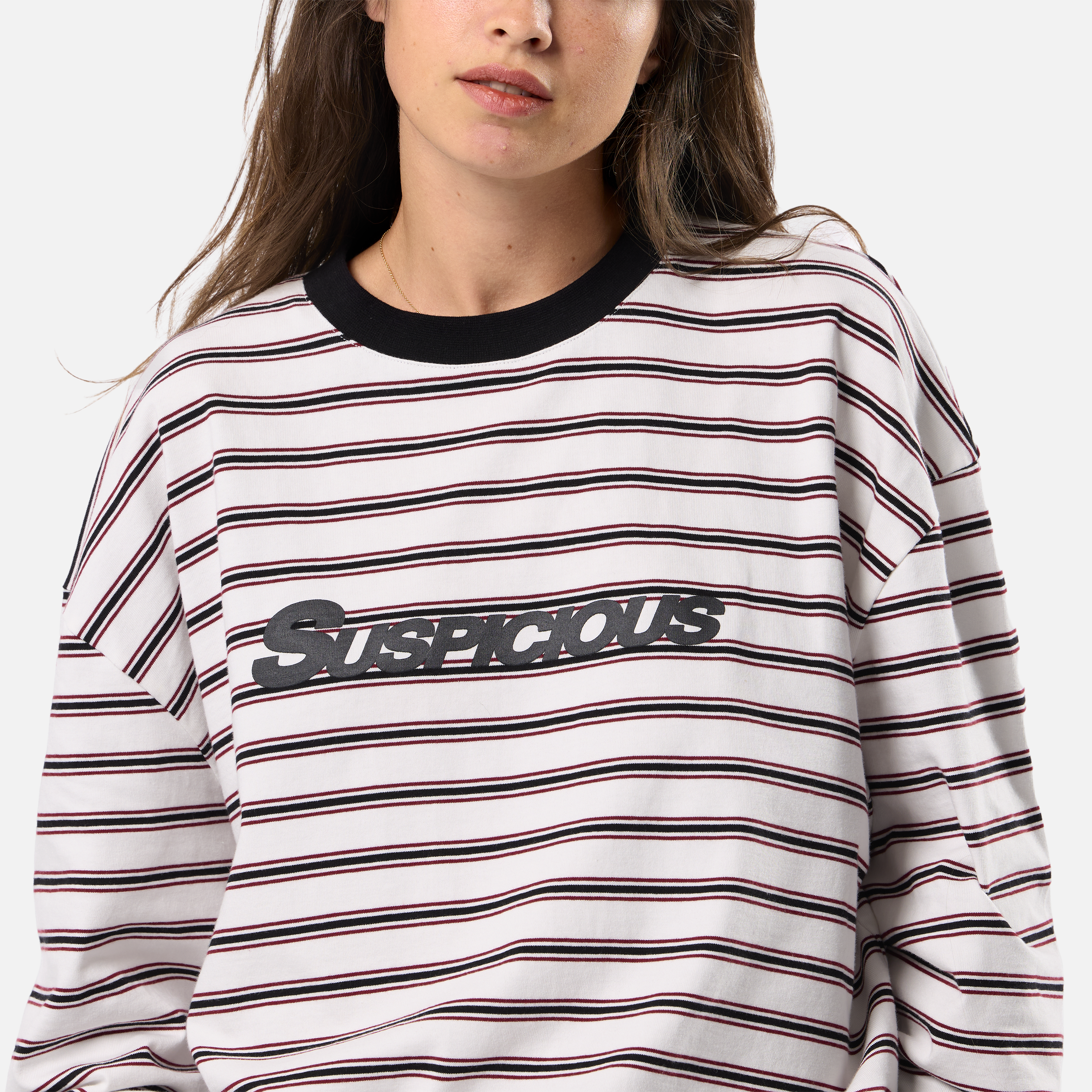 Suspicious Antwerp Winter3 / Flow Striped Longsleeve - Black & White