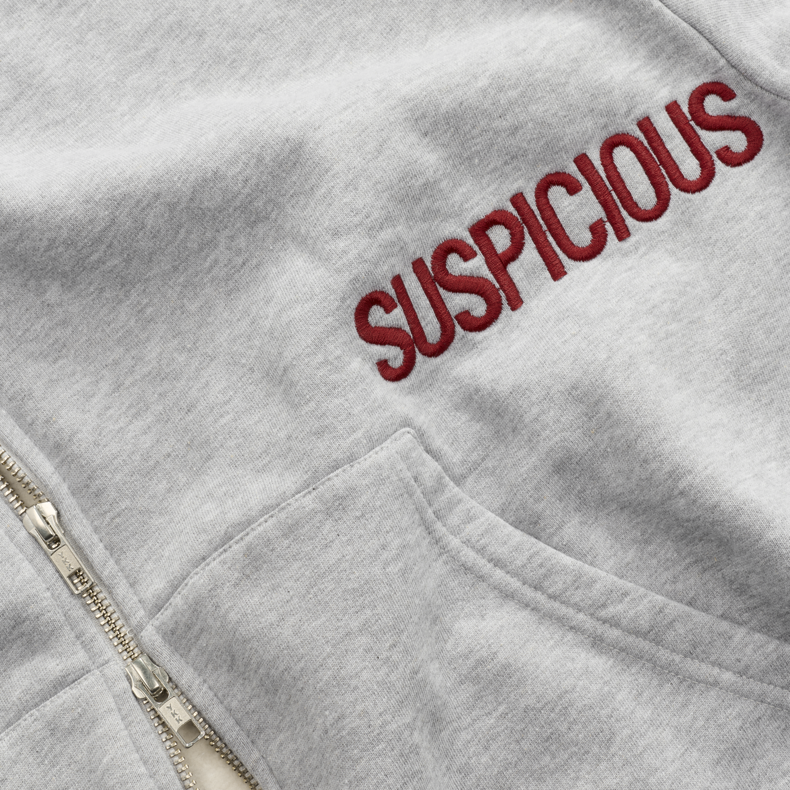 Suspicious Antwerp Fall / Core Zip-Up Hoodie - Neutral Heather