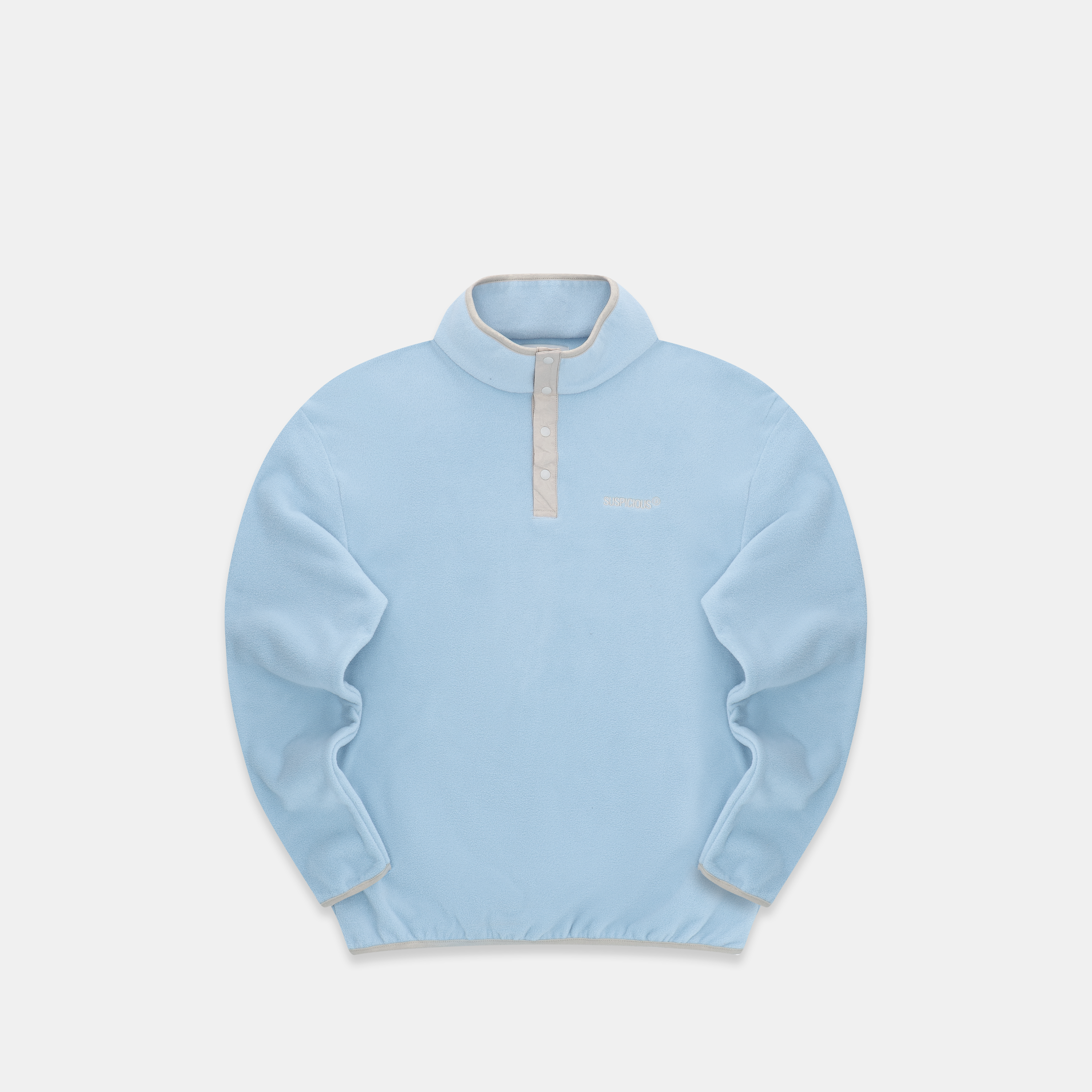 Suspicious Antwerp The Smiley Polar Half Snap - Baby Blue