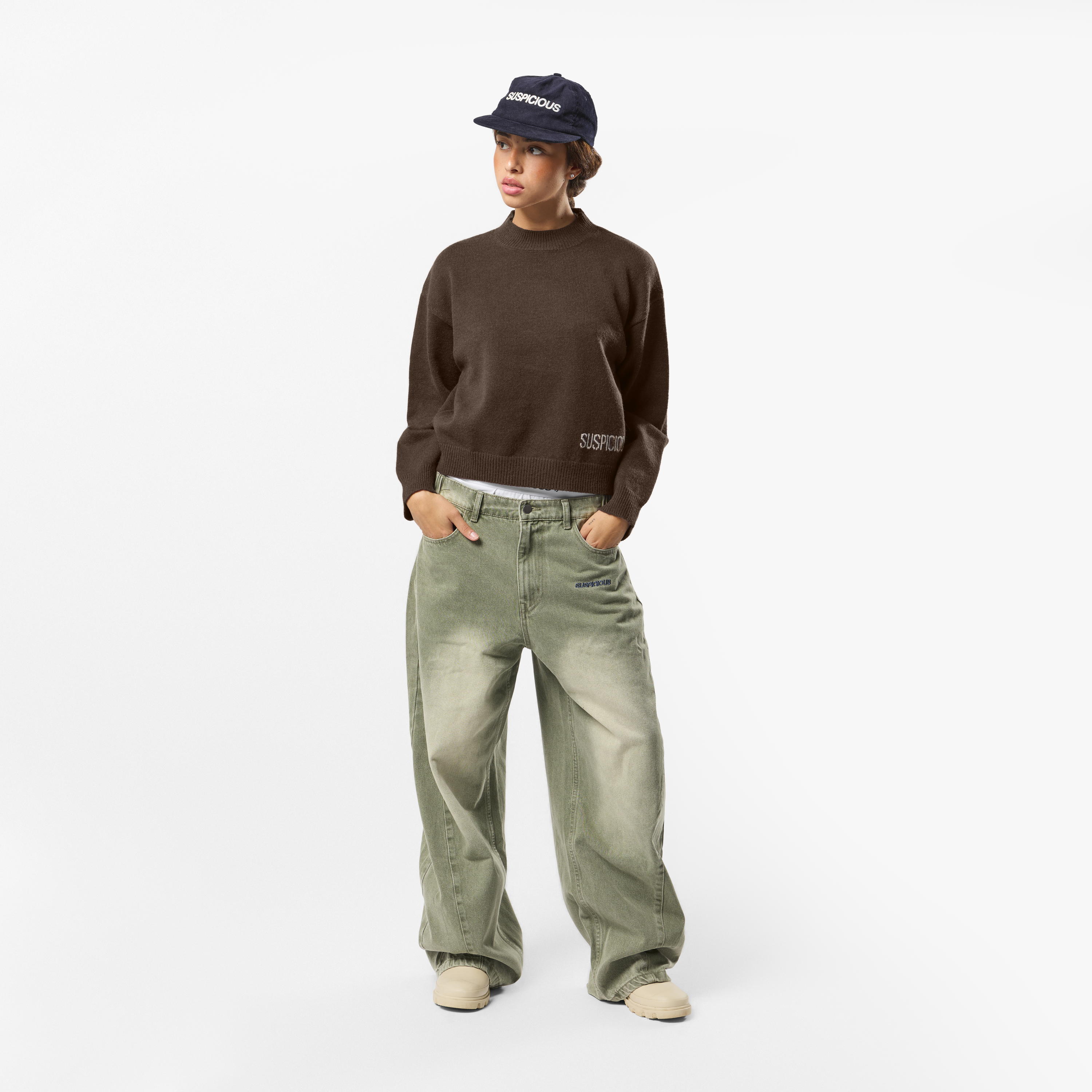 Suspicious Antwerp Winter2 / Core W High Neck Knit - Espresso