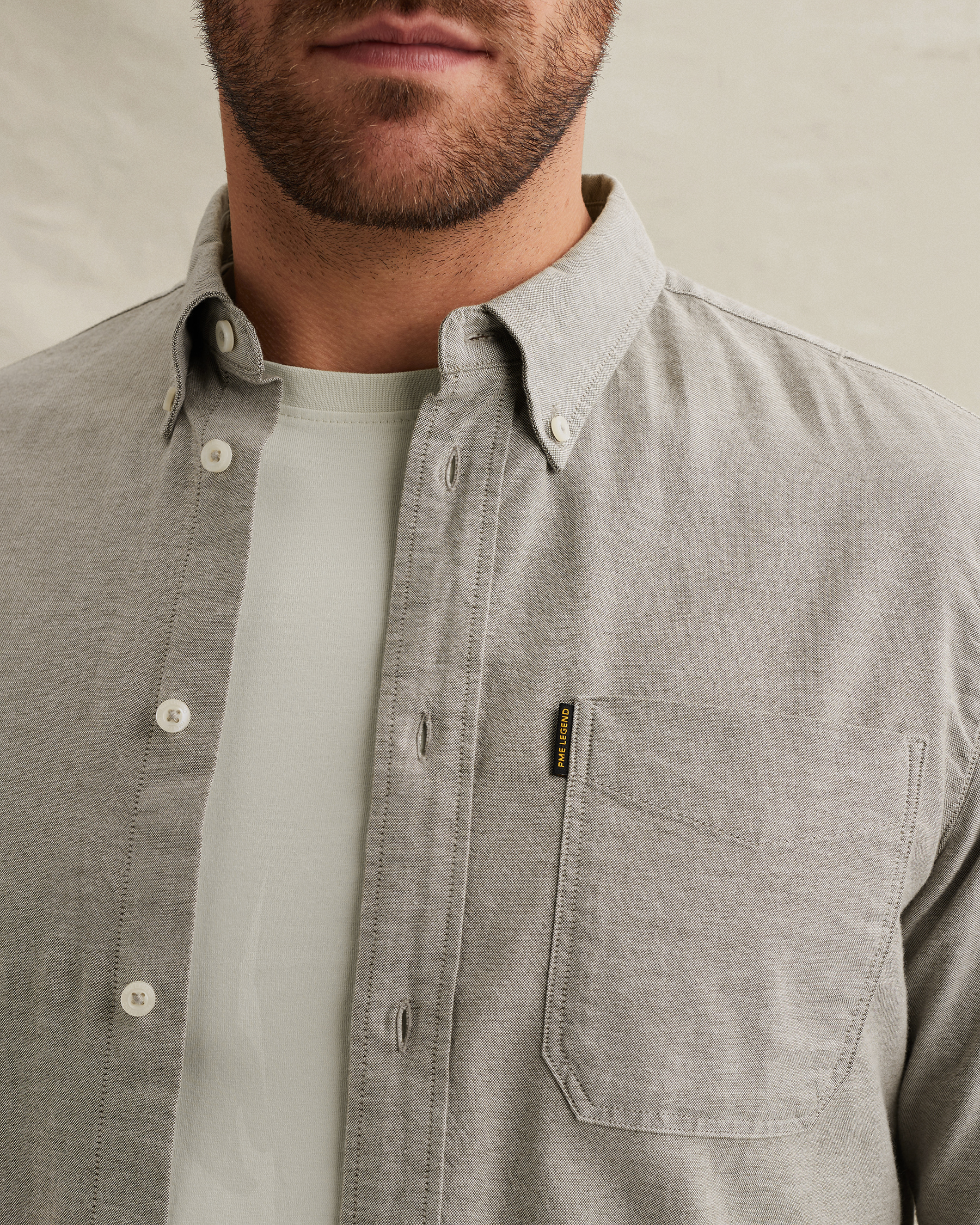 PME Legend Oxford shirt with chest pocket and button-down collarx