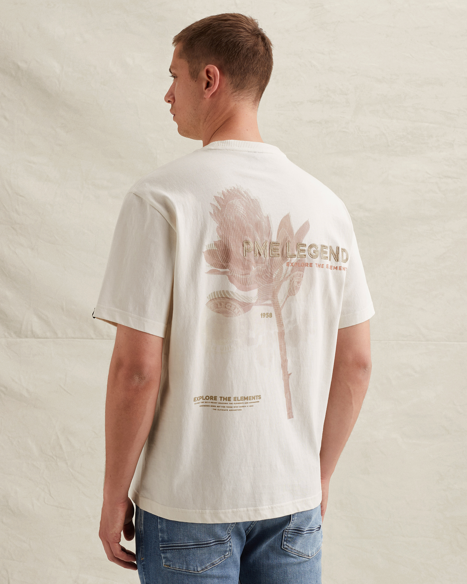 PME Legend T-shirt in a cotton blend with back artworkx
