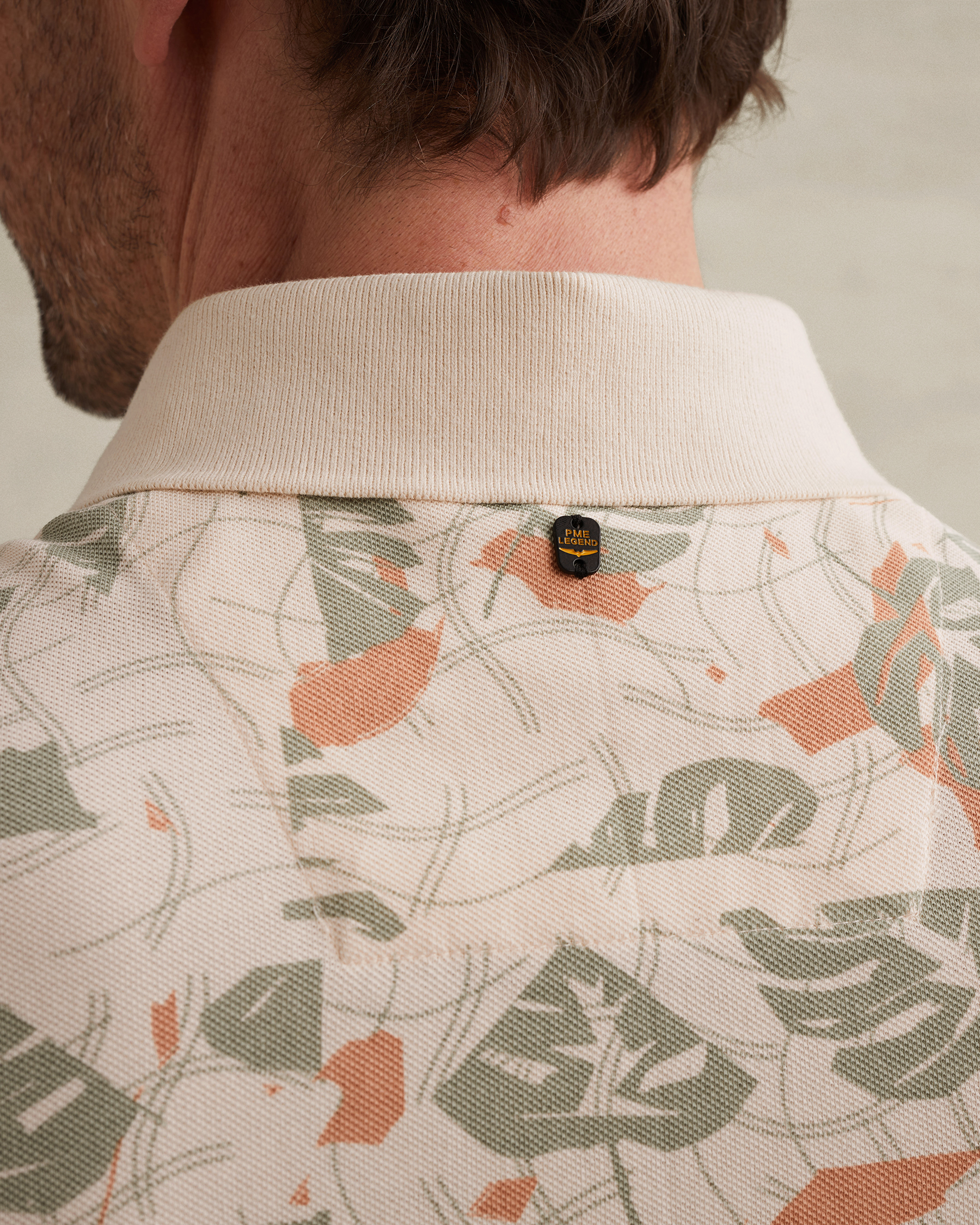 PME Legend Polo shirt with allover print and tailwing logox