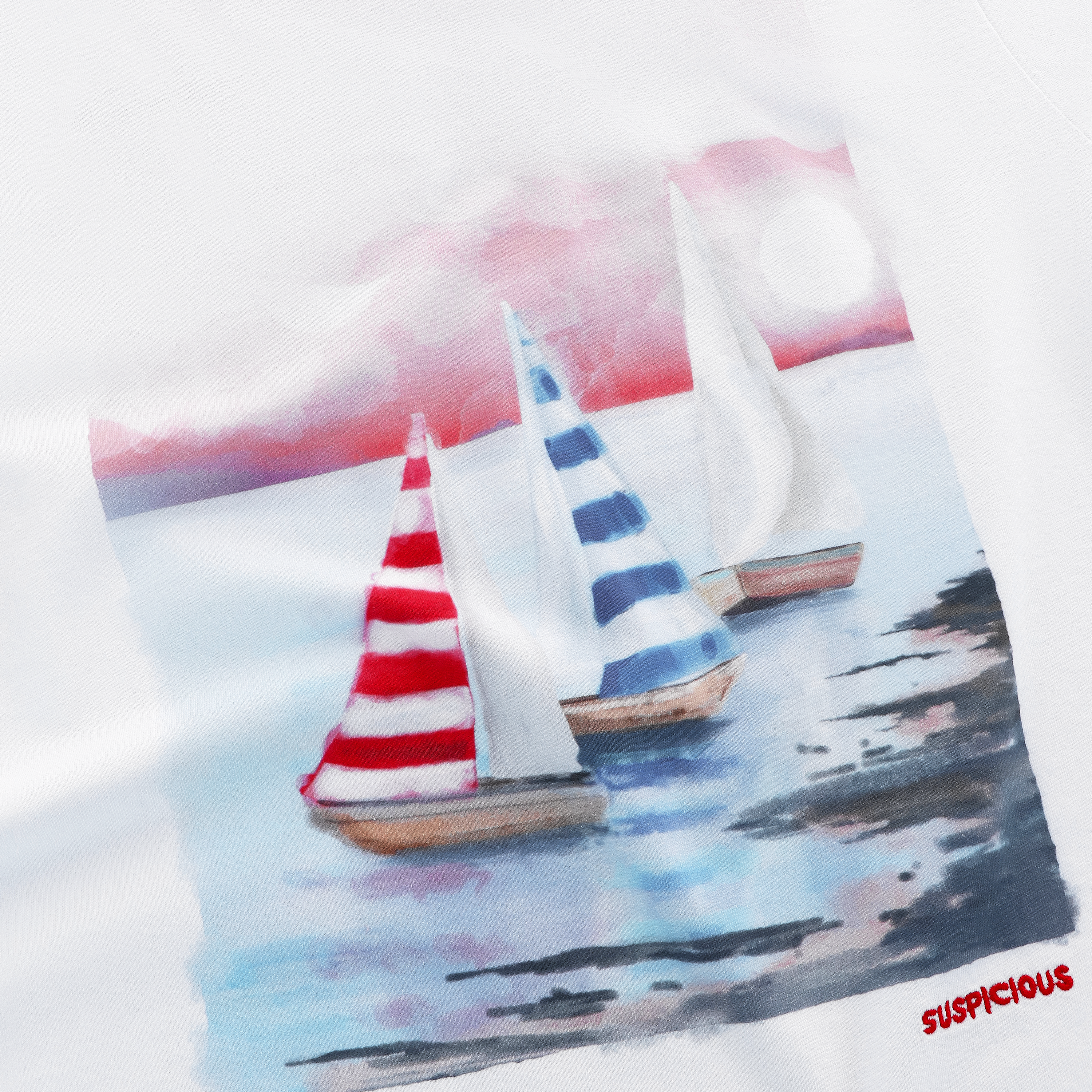 Suspicious Antwerp (SS24) The Sailing Scenery Tee - White