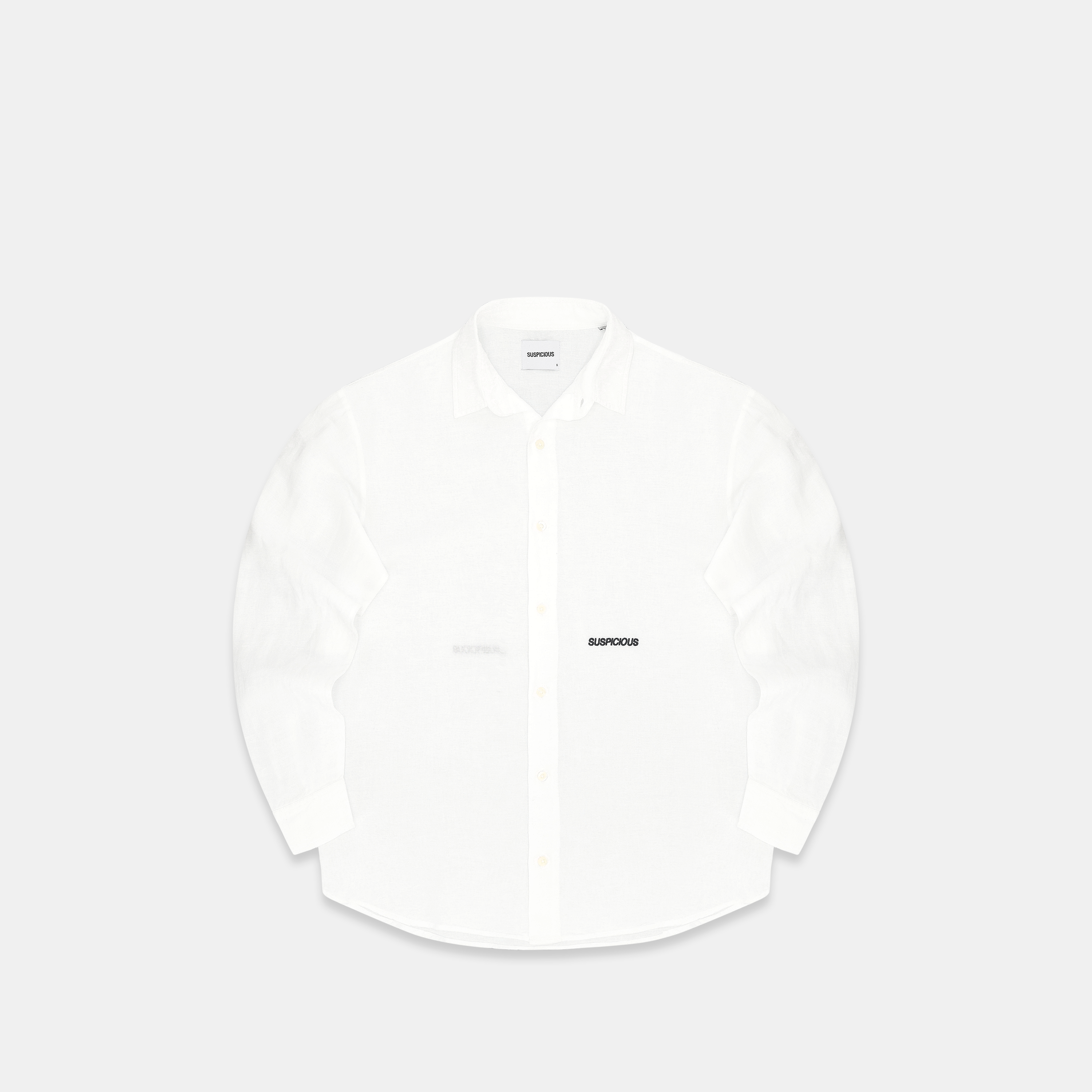 Suspicious Antwerp C&L / Essentials Linen Longsleeve Shirt - White
