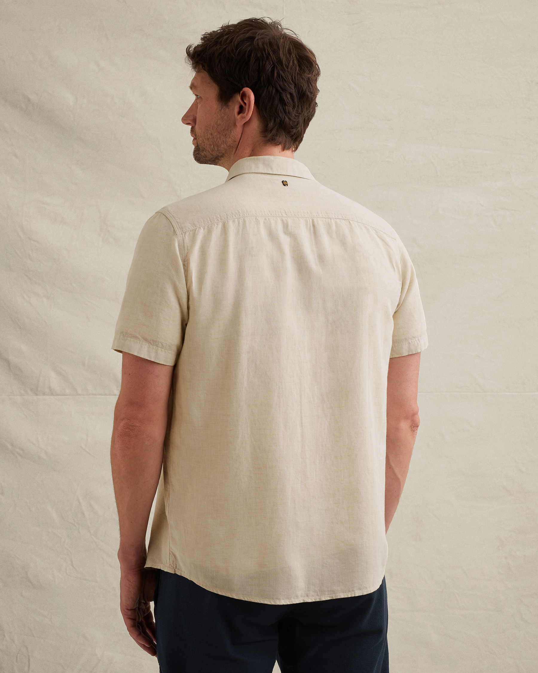 PME Legend Shirt in cotton/linen with button closurex