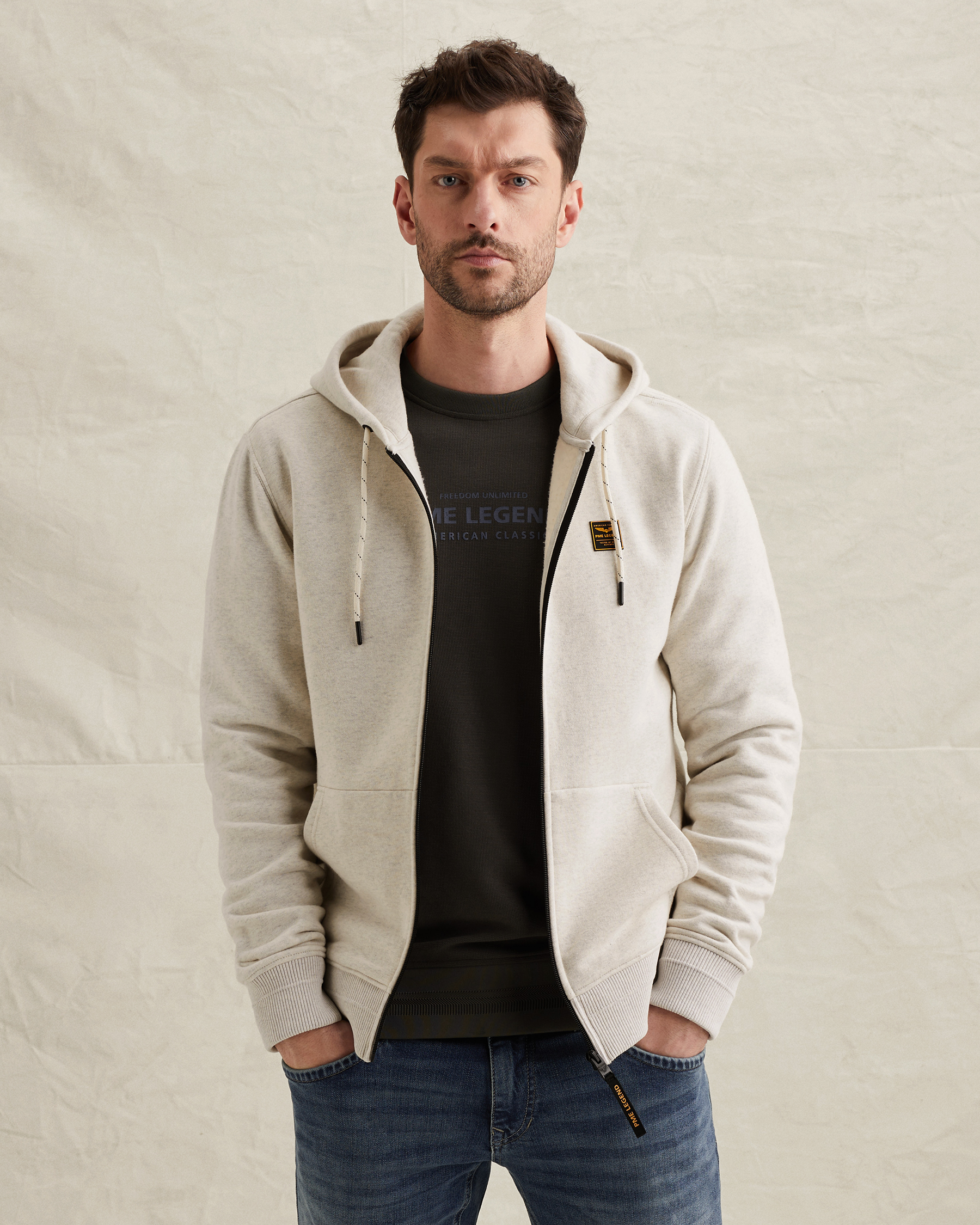 PME Legend Sweat jacket with hood and zipper closurex