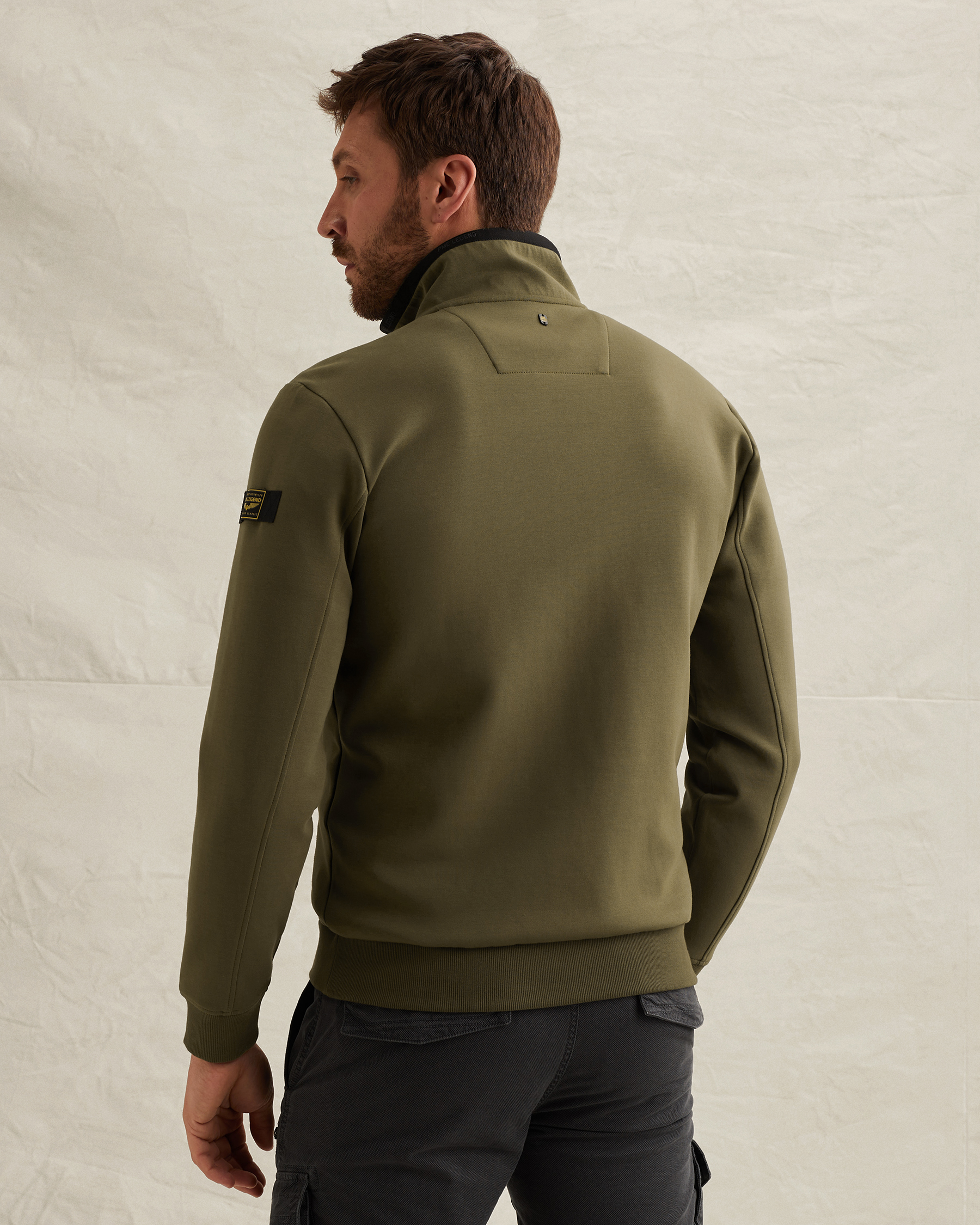 PME Legend Sweat jacket with stand-up collar and zipper closurex