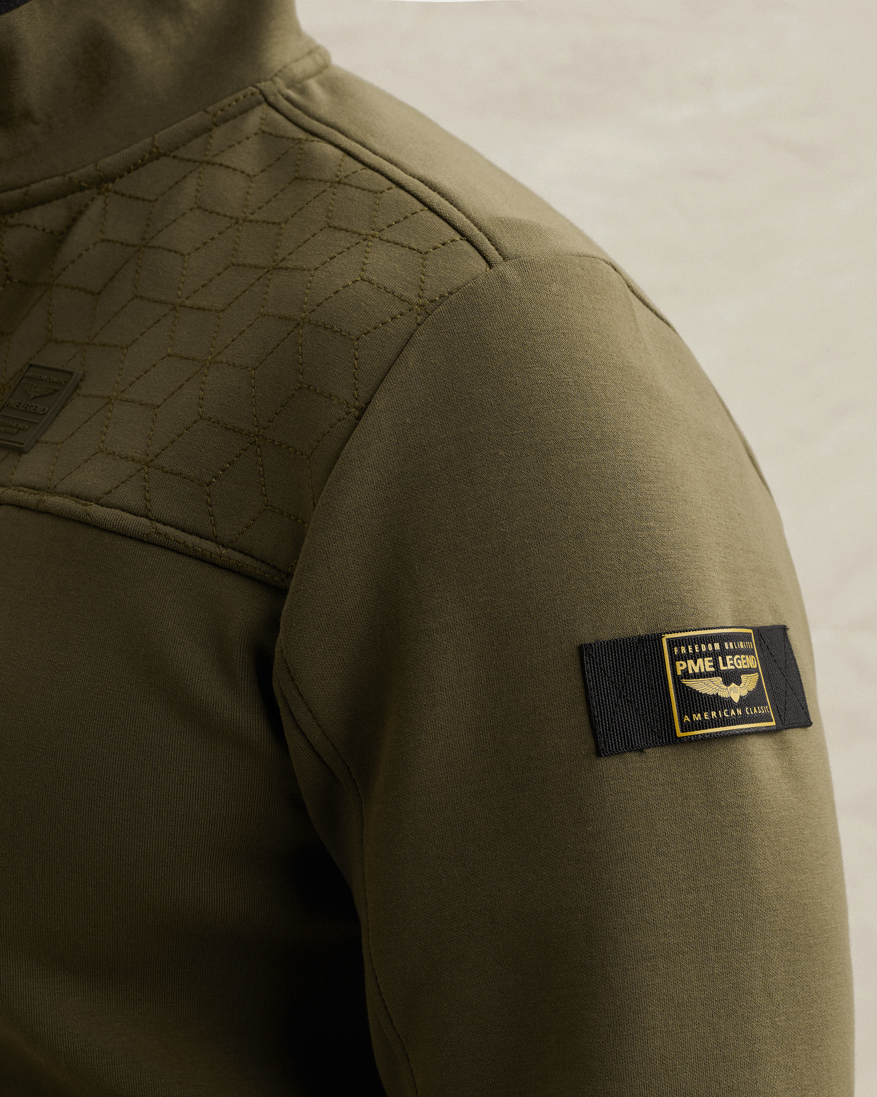 PME Legend Sweat jacket with stand-up collar and zipper closurex