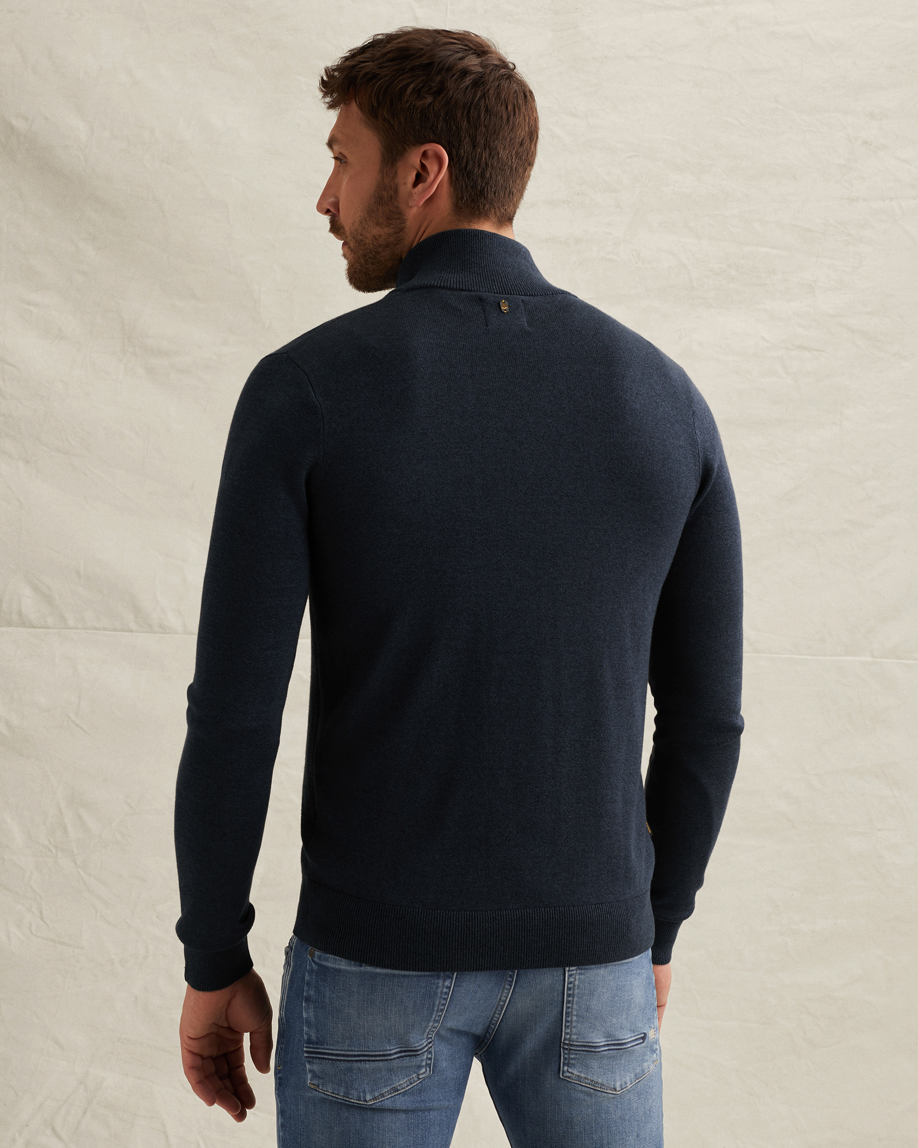 PME Legend Cardigan with zipper closure and stand-up collarx