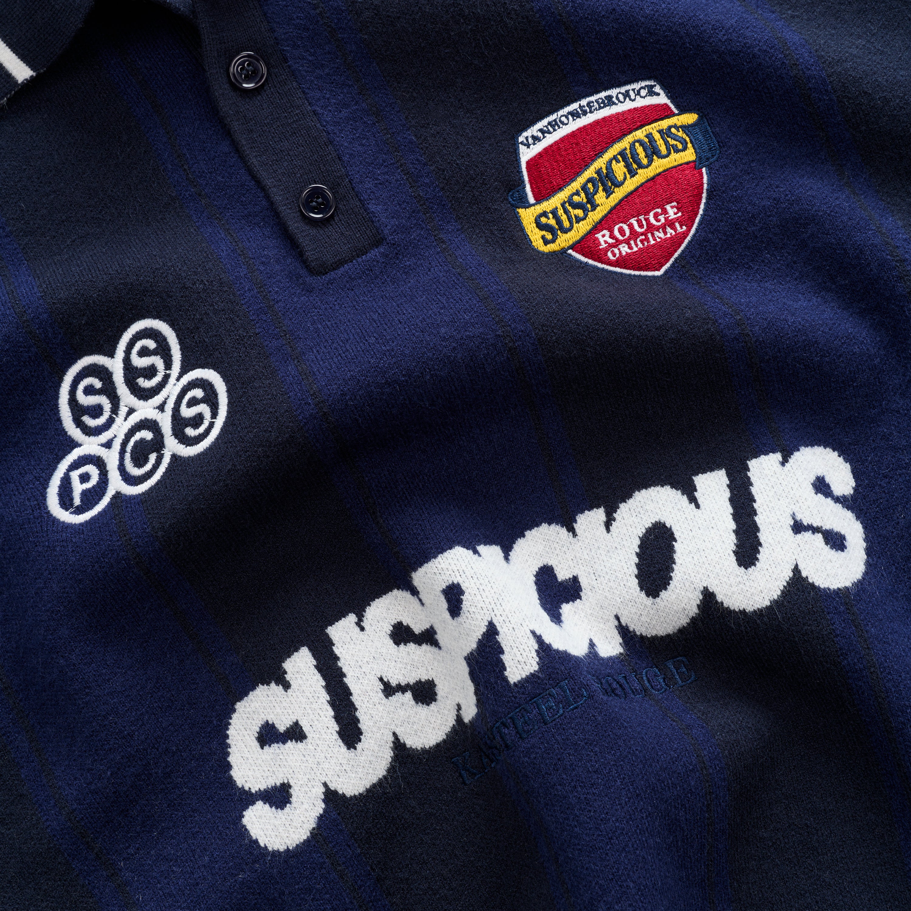 Suspicious Antwerp Winter4 / Kasteel Longsleeve Knitted Polo - Nightfall