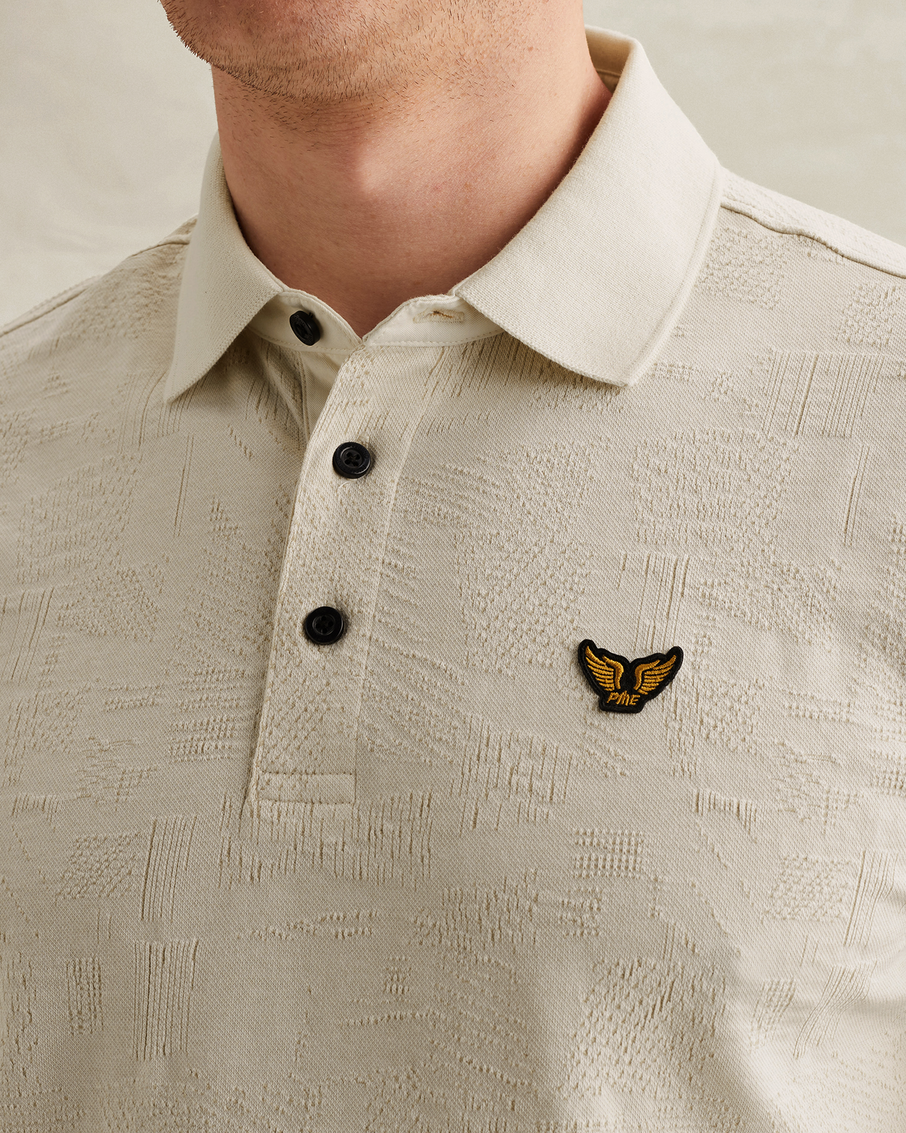 PME Legend Polo shirt with allover jacquard patternx