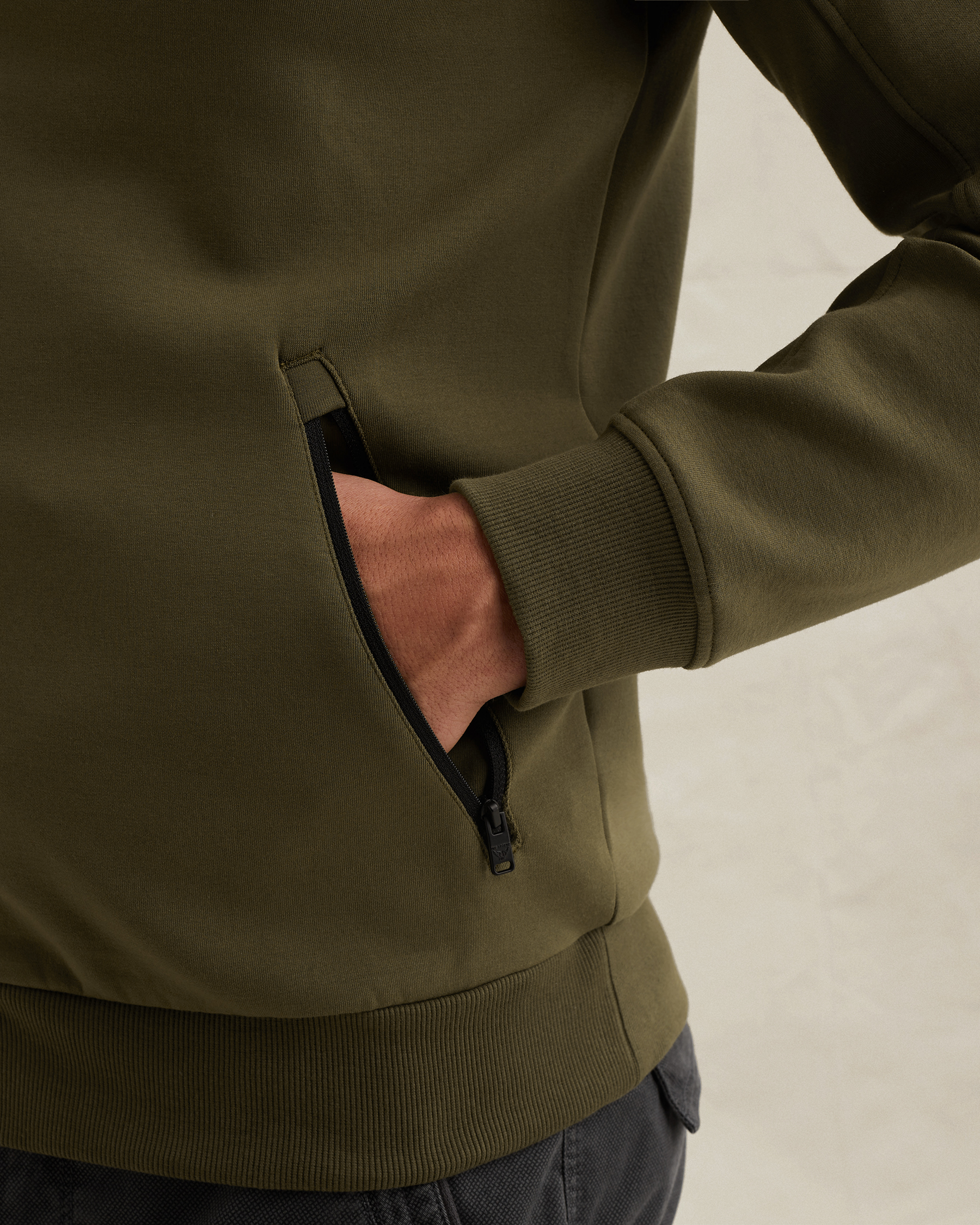 PME Legend Sweat jacket with stand-up collar and zipper closurex