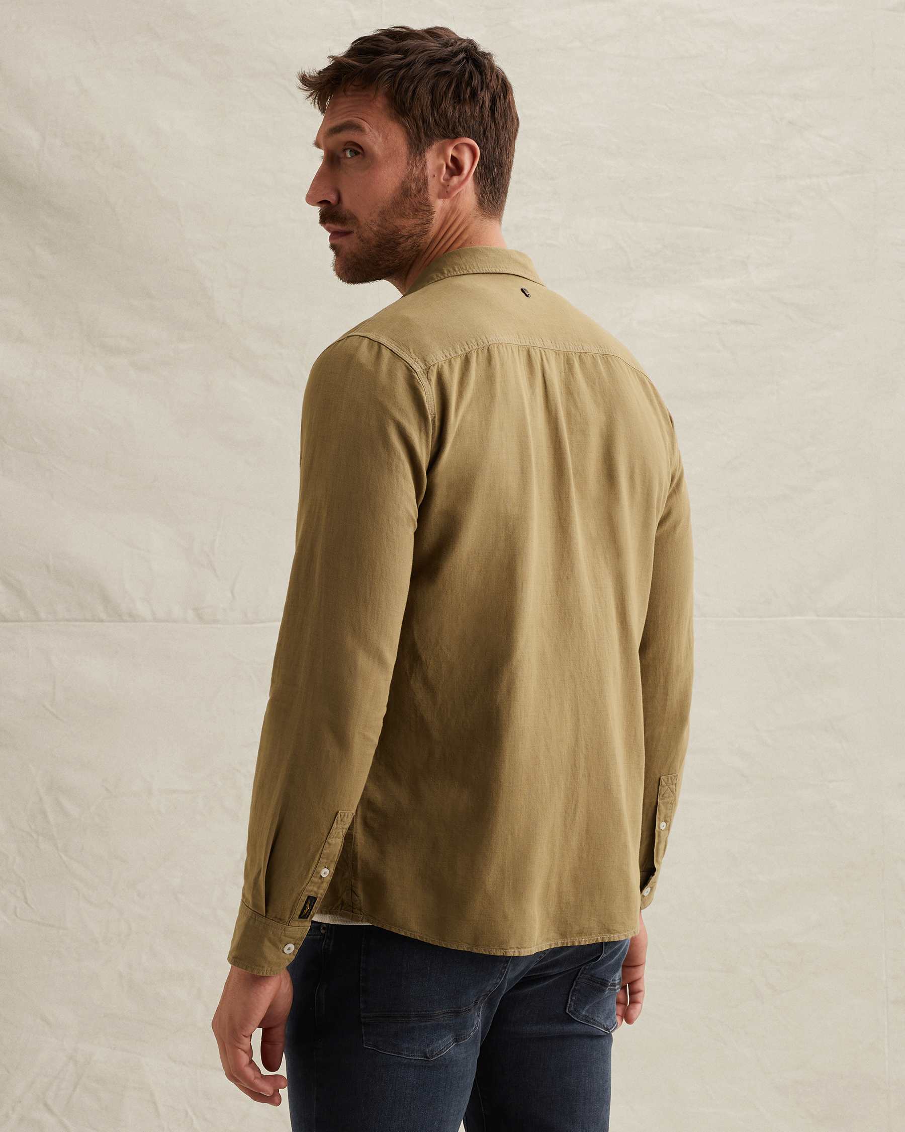 PME Legend Shirt in cotton/linen with garment-dye washx