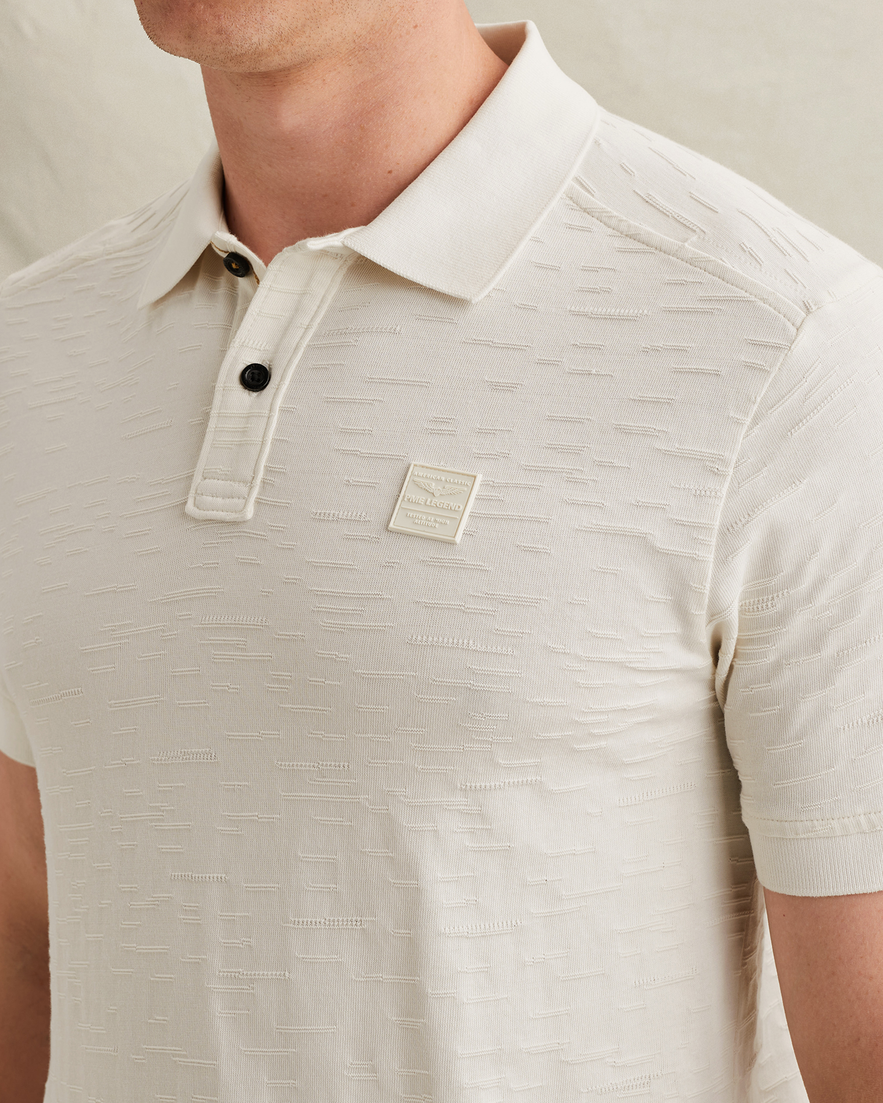 PME Legend Polo shirt in jersey with jacquard patternx