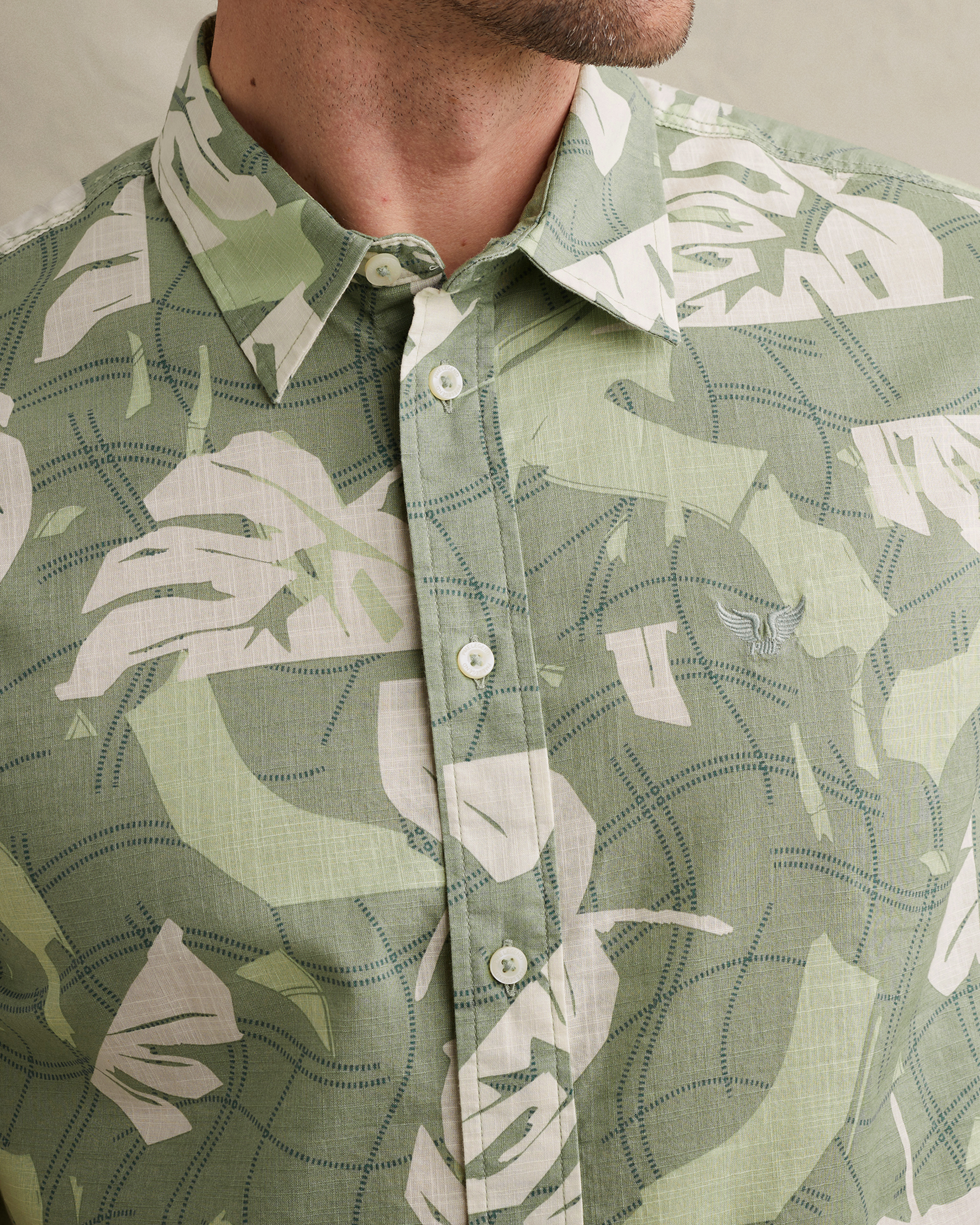 PME Legend Shirt with short sleeves in slub cottonx